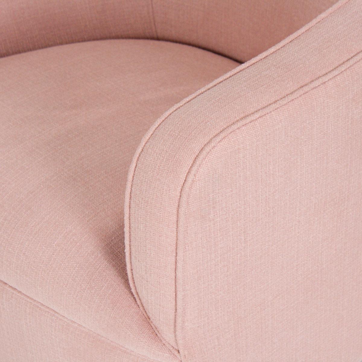Helene Swivel Chair in Blush Linen - Image 7
