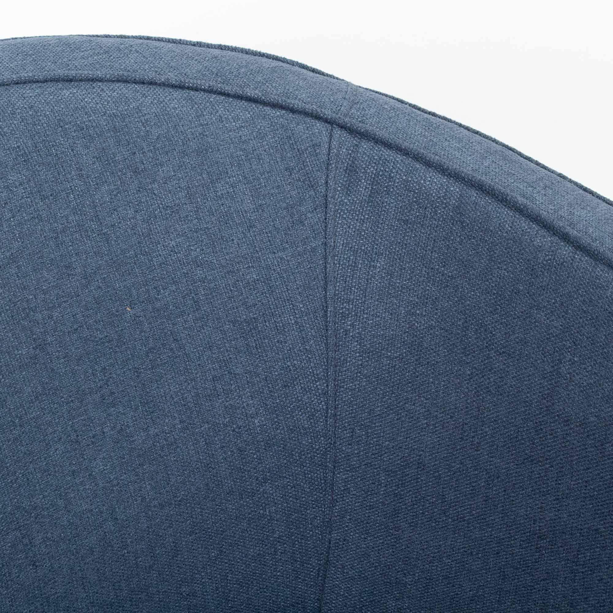 Helene Swivel Chair in Blue Tweed - Image 3