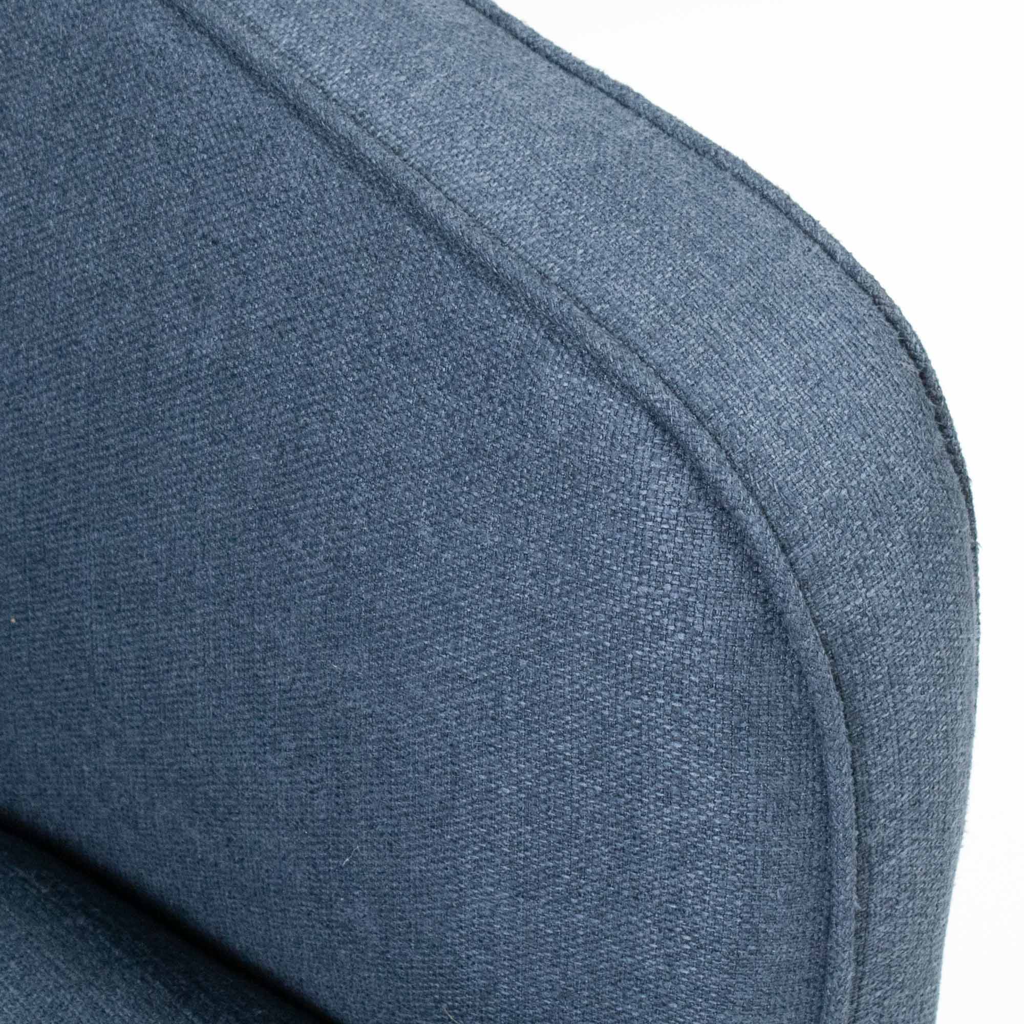 Helene Swivel Chair in Blue Tweed - Image 4