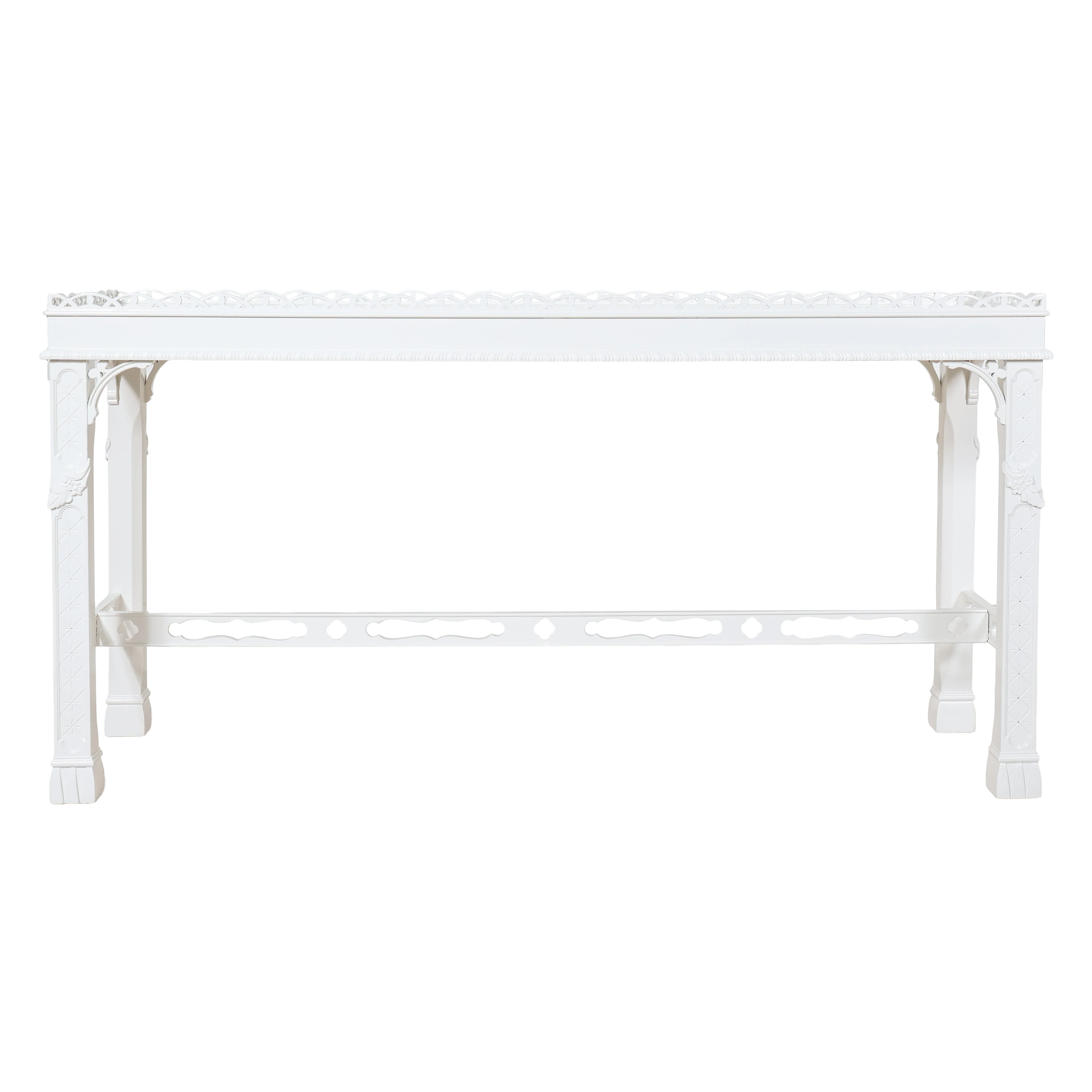 Refinished Henredon Side/Sofa Table in Cirrus White