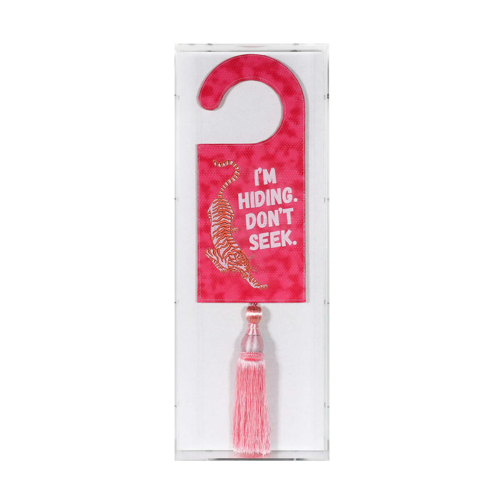 I'm Hiding. Don't Seek Hang Tag - Pink