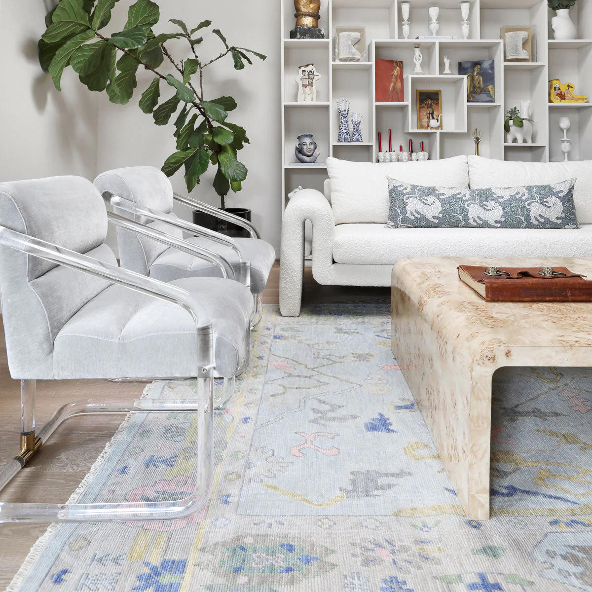 In Stock 11x14 Margot Pastel Turkish Knot Rug - Image 4