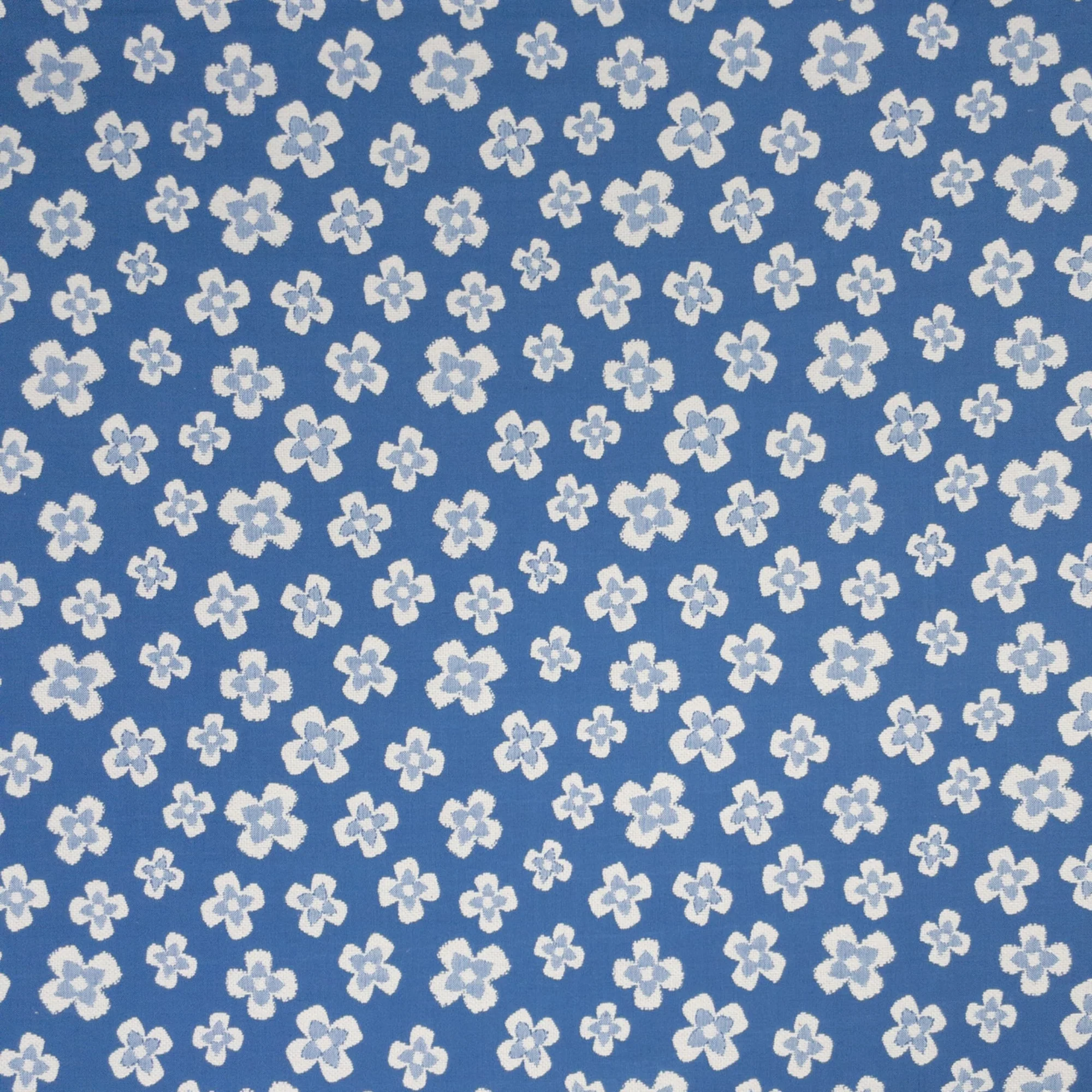 In Stock 24” Bolster Pillow in Blue Floral Fabric - Image 2
