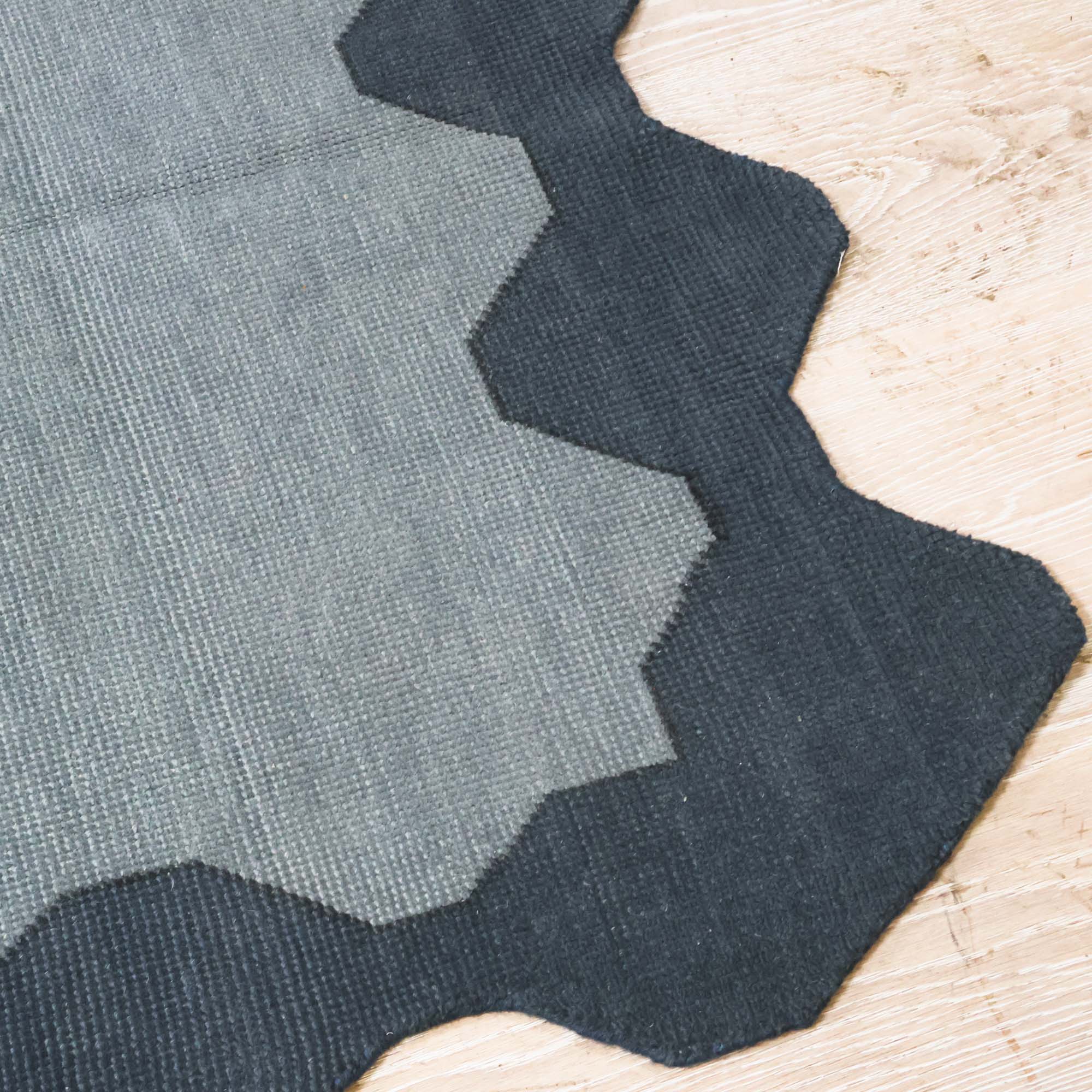 In Stock 9x12 Andrews Midnight Turkish Knot Rug - Image 3
