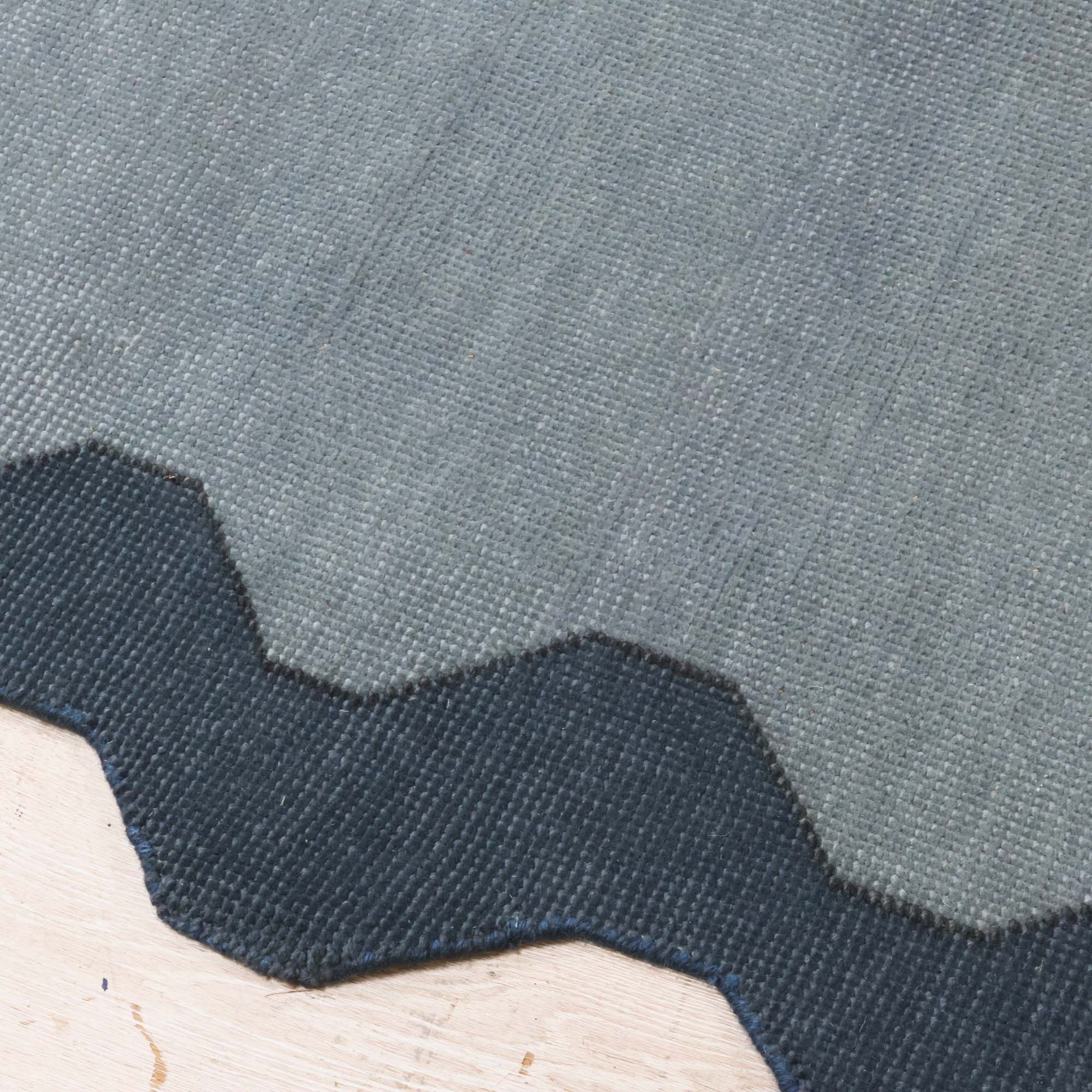 In Stock 9x12 Andrews Midnight Turkish Knot Rug - Image 6