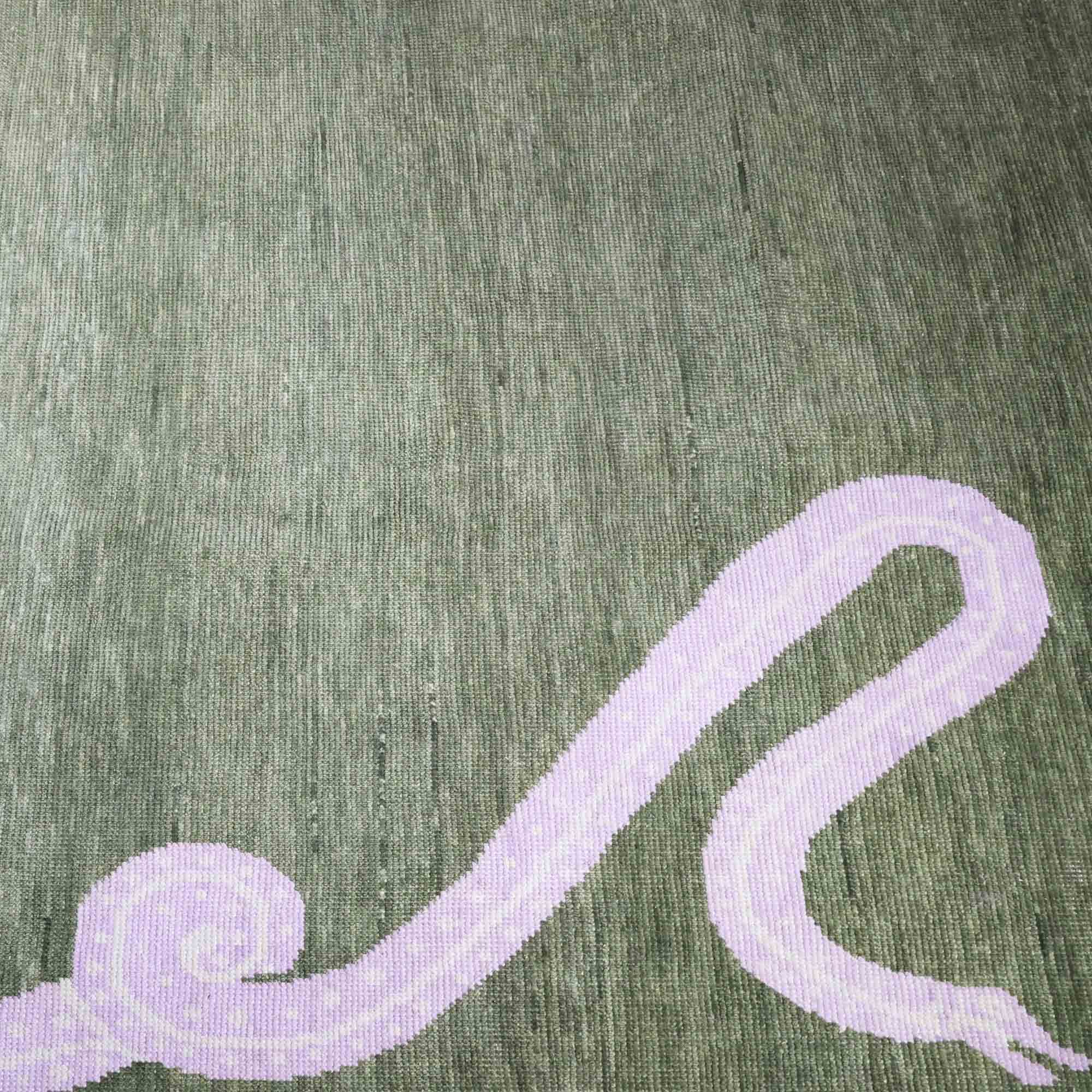 Viper Olive Turkish Knot Rug - Image 5