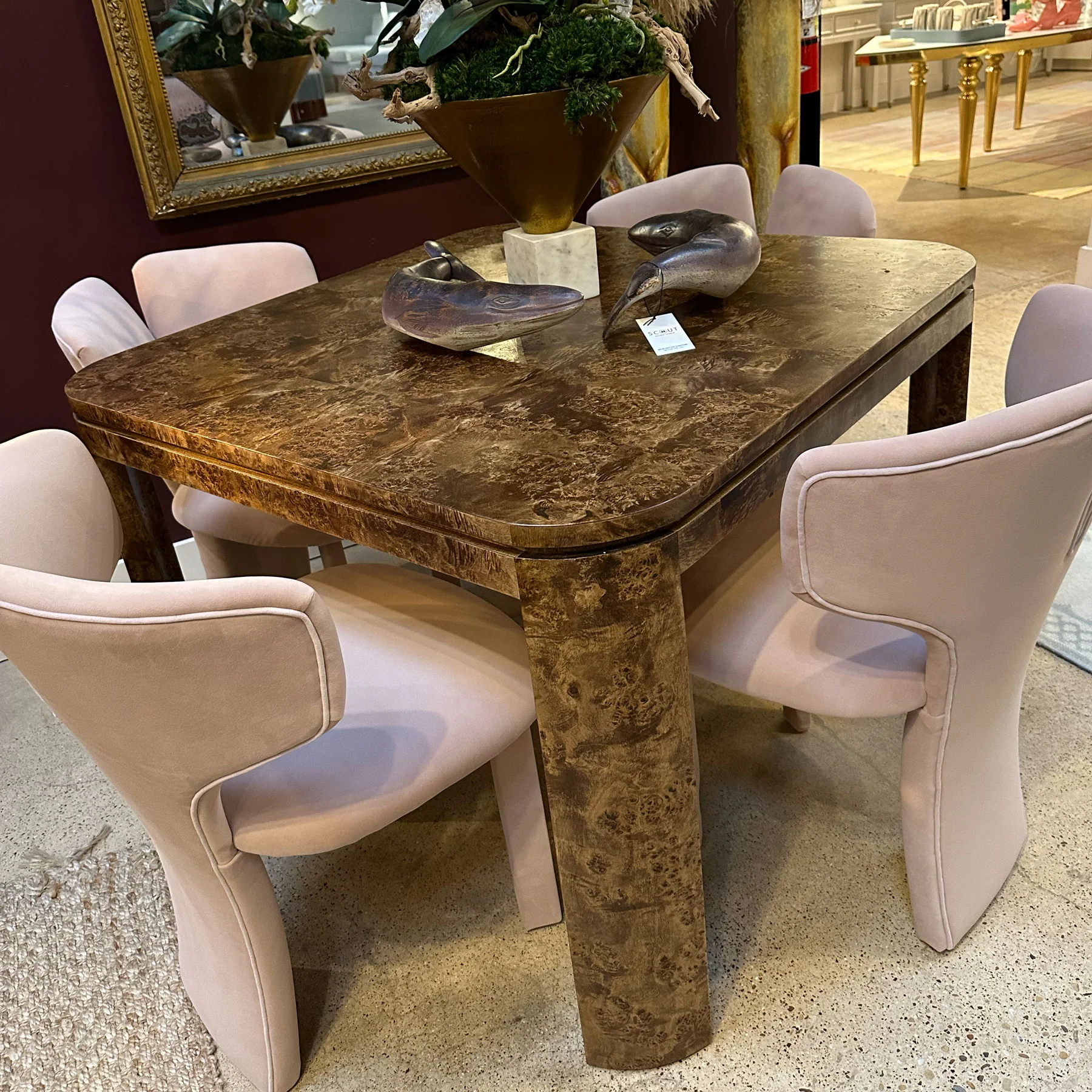 In Stock Ace Game Table 40" in Provincial Mappa Burl - Image 3