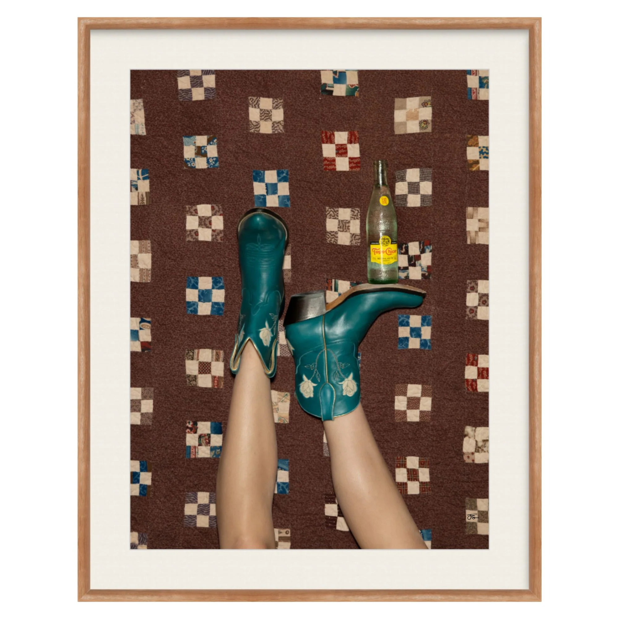 "Fraulein Boots & Shapeau Quilts" with Topo Chico by Jordan Geibel