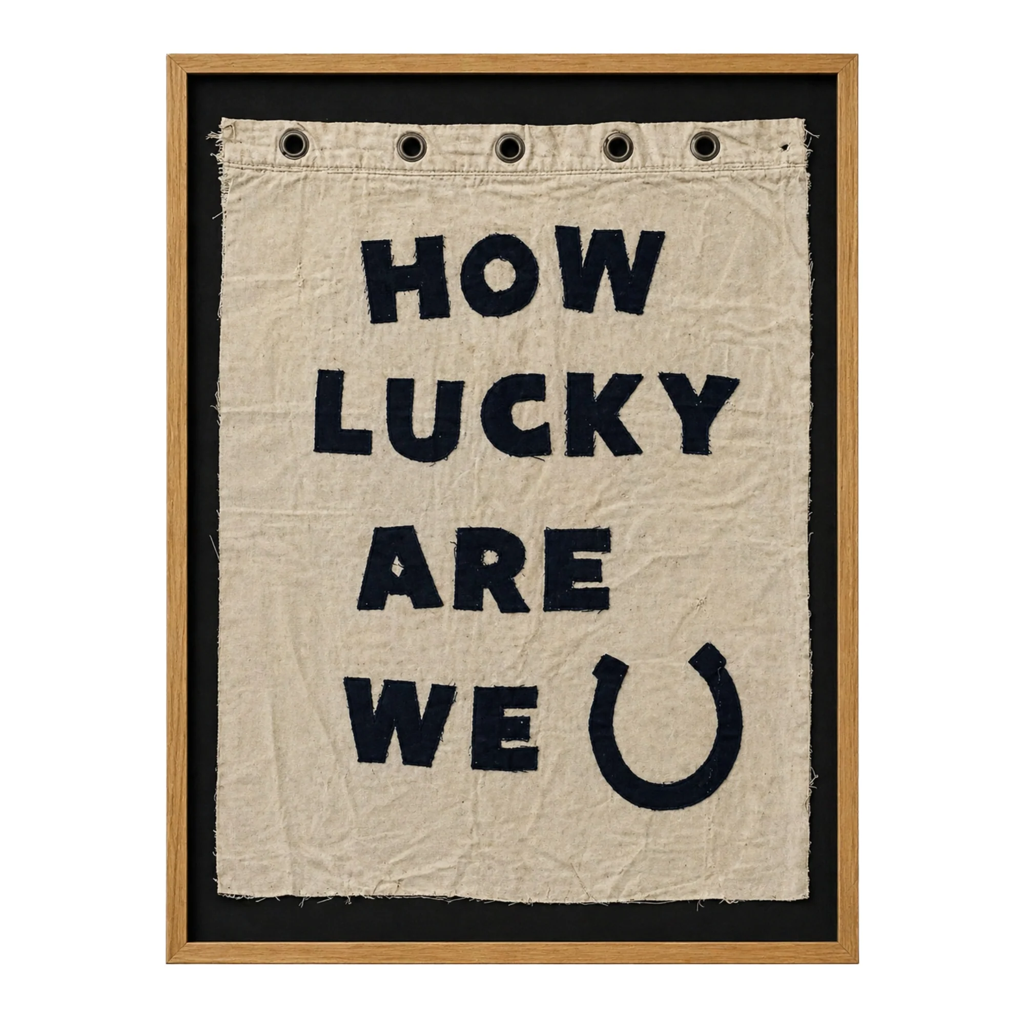 "How Lucky Are We Horseshoe" by Over Under Textiles