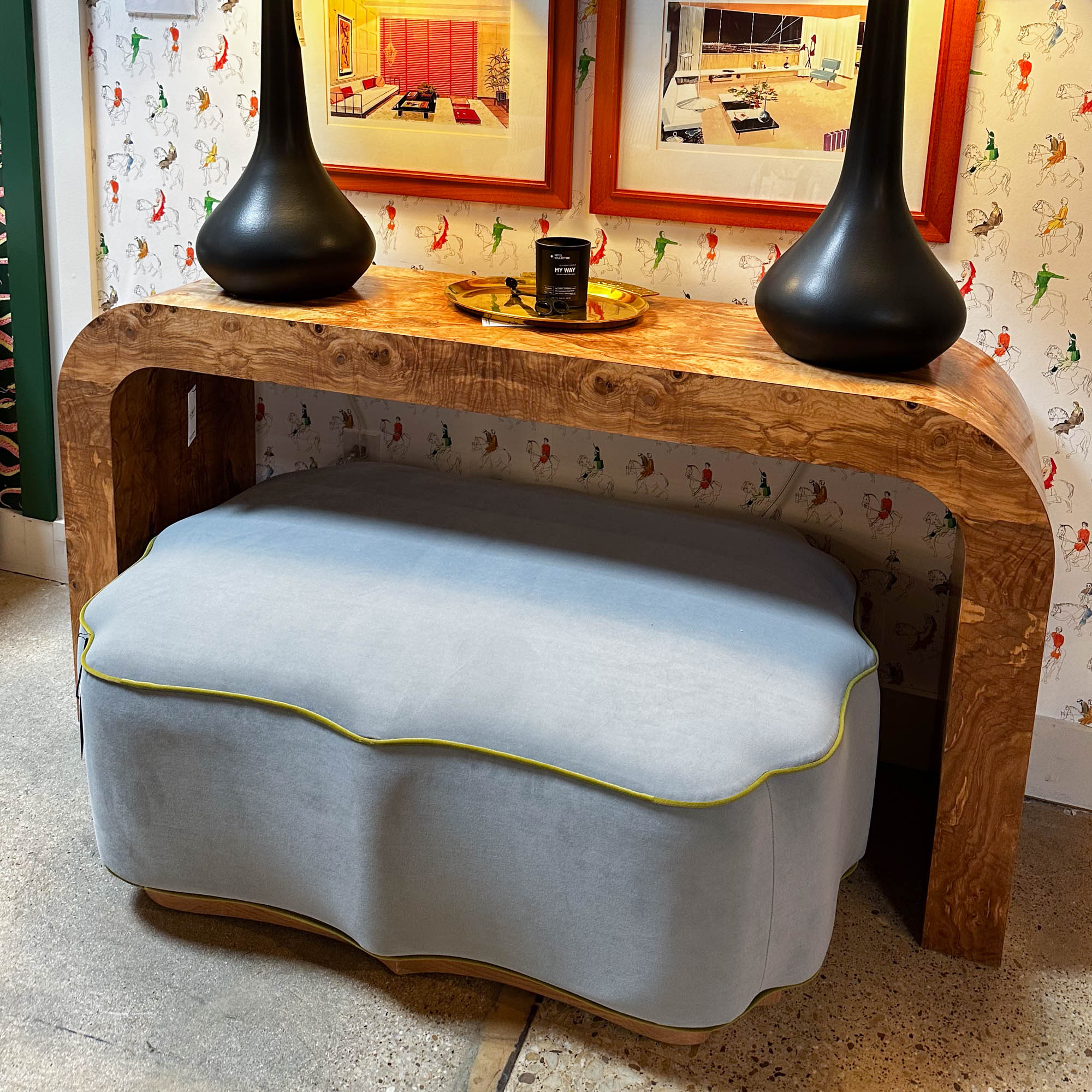 In Stock Marion Console 60" in Golden Pecan Olive Ash - Image 3