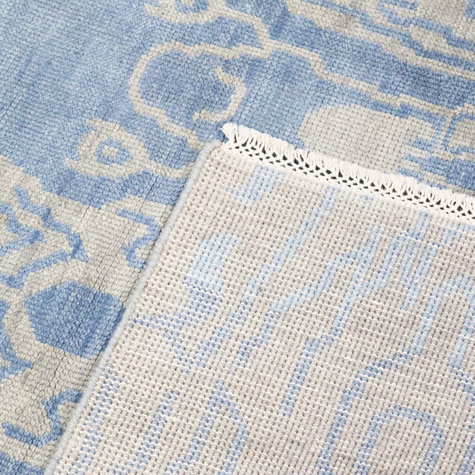Taiga Blue Turkish Knot Rug - Image 6