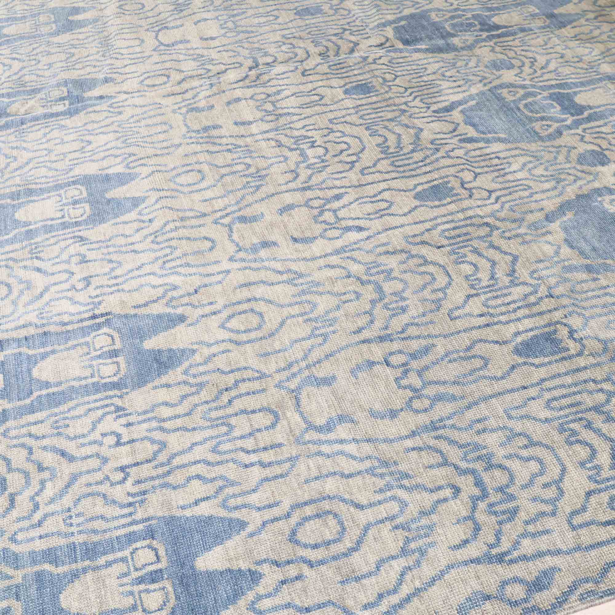 Taiga Blue Turkish Knot Rug - Image 5
