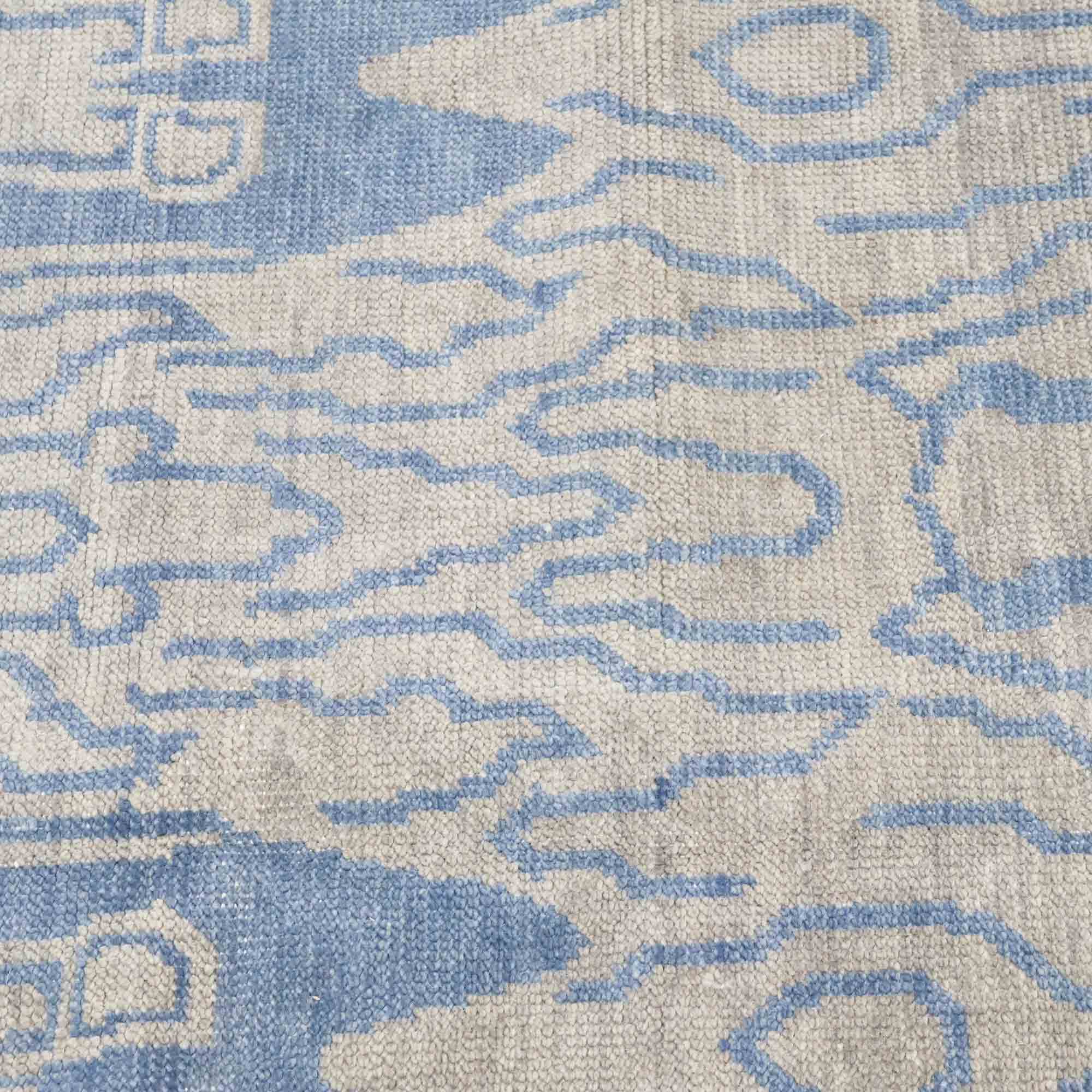 Taiga Blue Turkish Knot Rug - Image 4