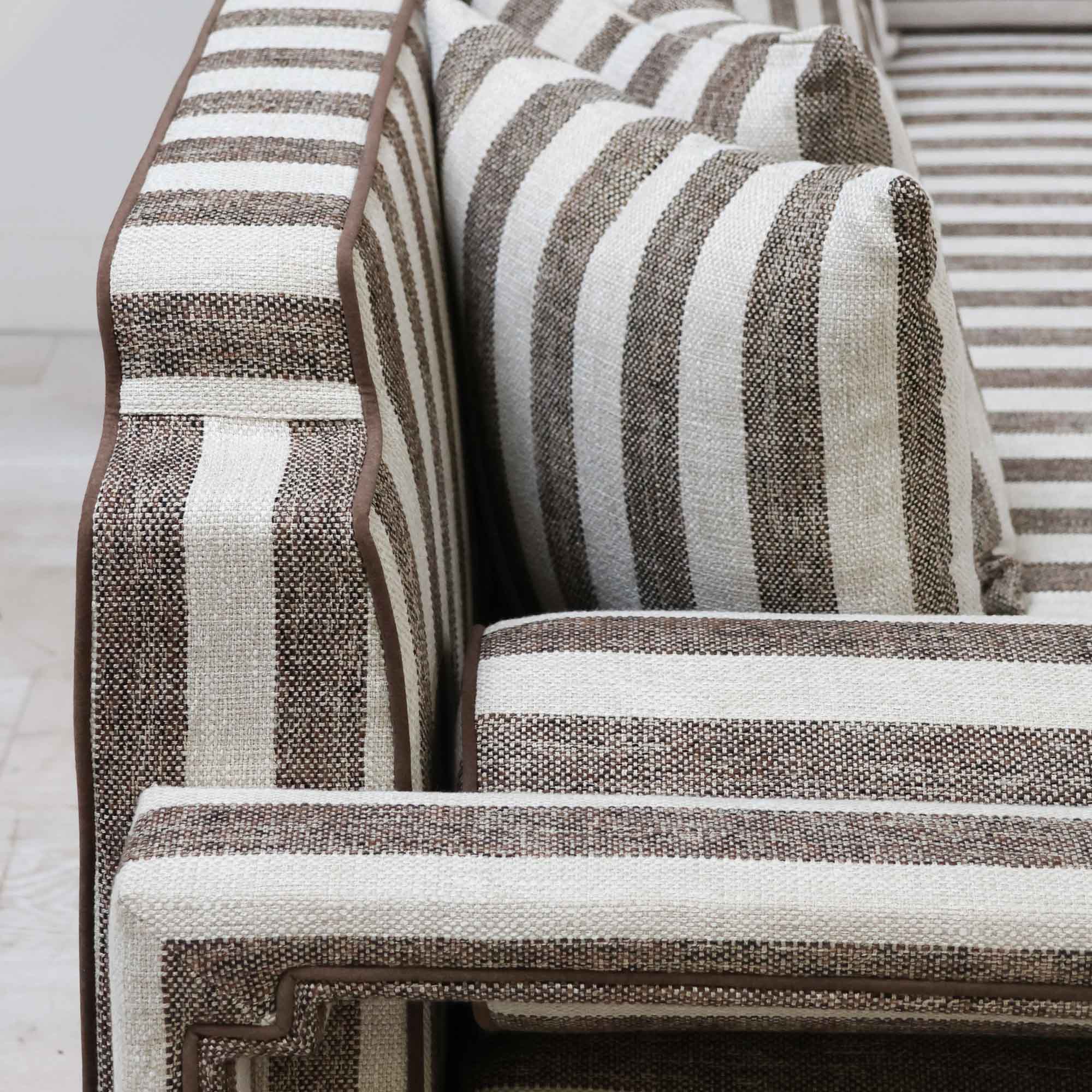 Janou Sofa in Chocolate Stripe - Image 5