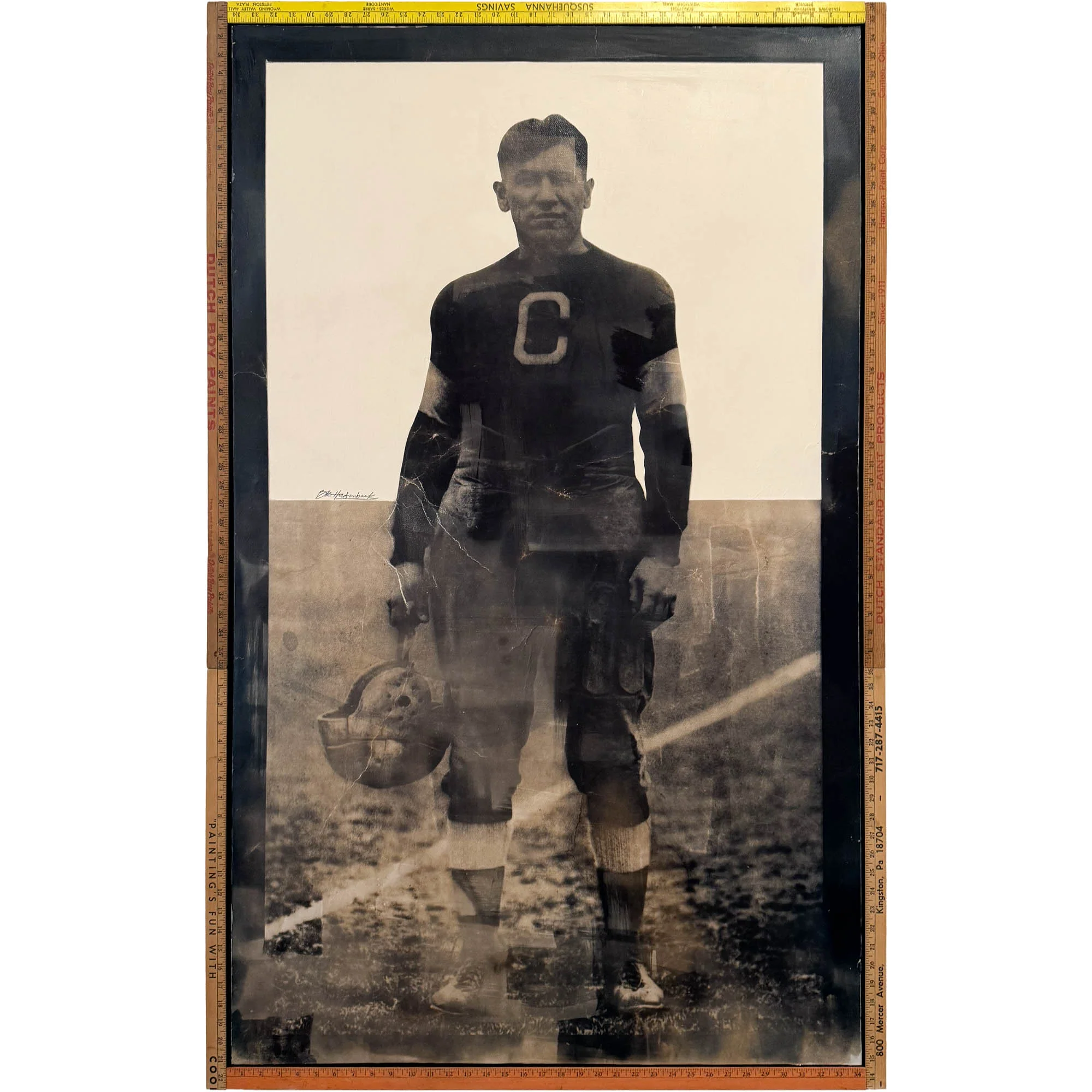 "Jim Thorpe" 56x34 Mixed Media on Panel by BK Holsomback