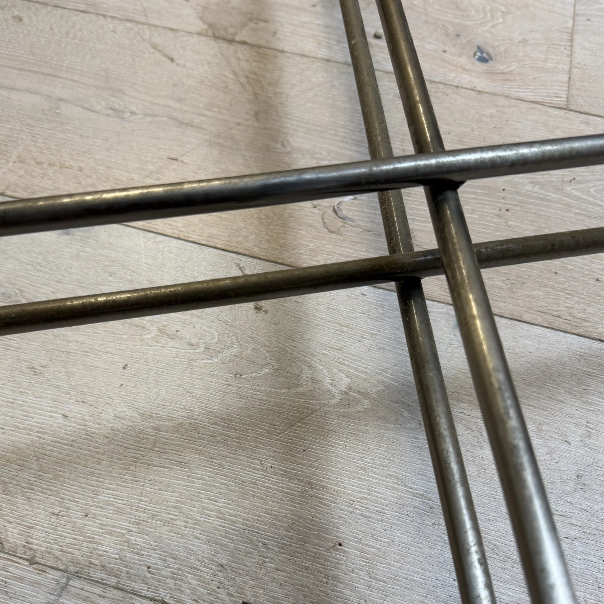 Kidney Coffee Table in Chrome and Brass - Image 4