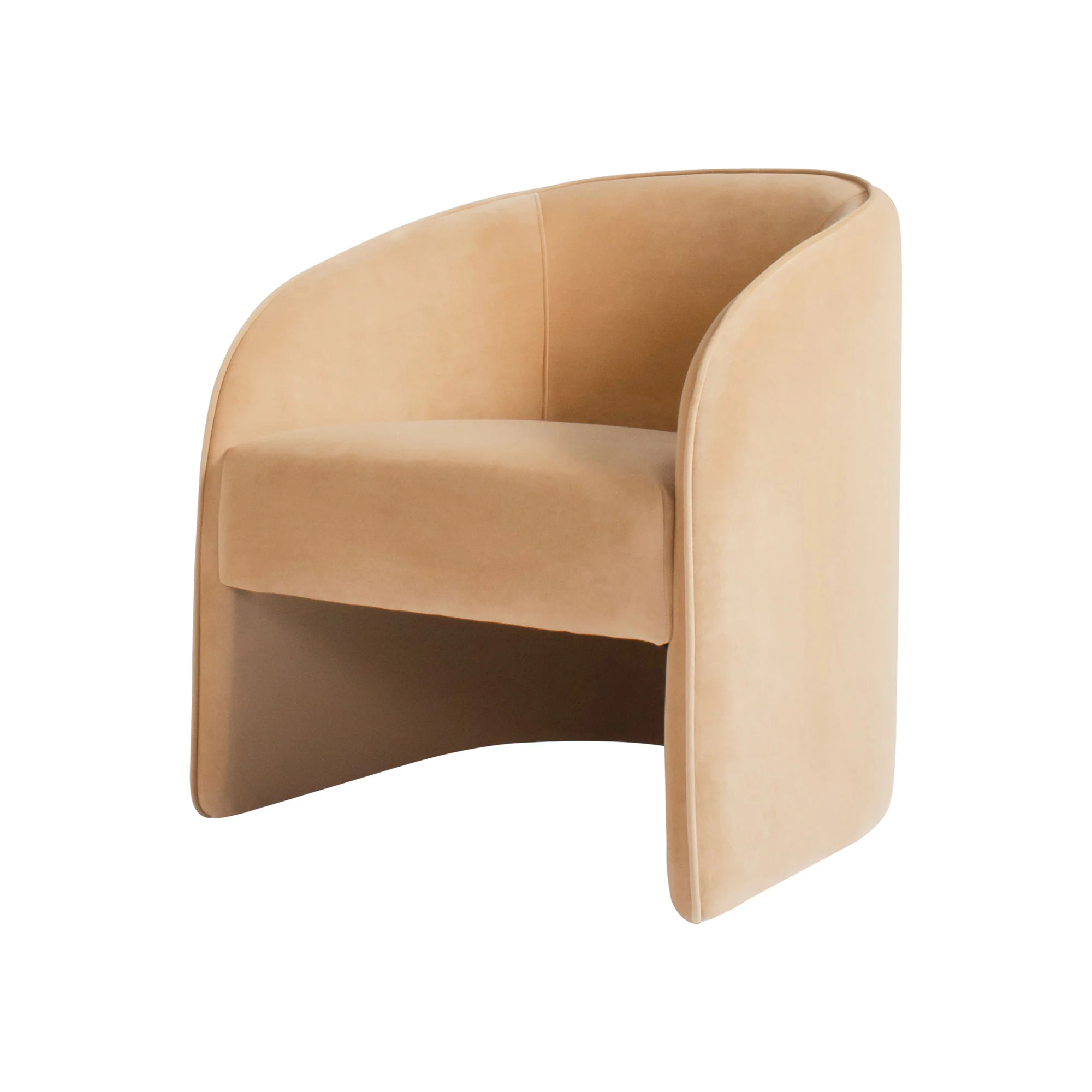 Knox Chair In Caramel Velvet - Image 3