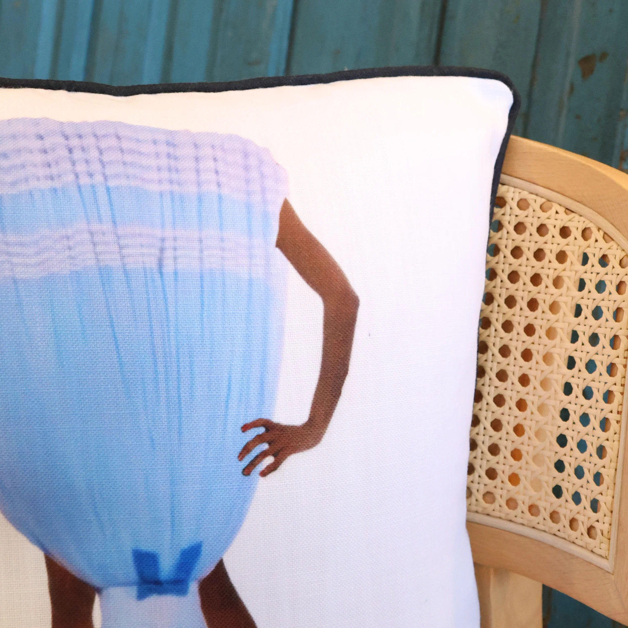 Ladies Throw Pillow Cover - Blue - Image 3