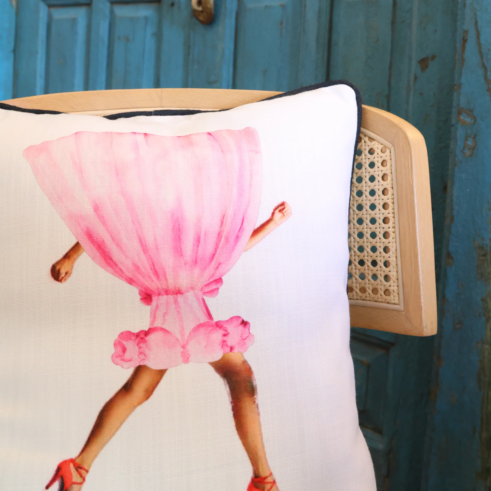 Ladies Throw Pillow Cover - Pink - Image 3