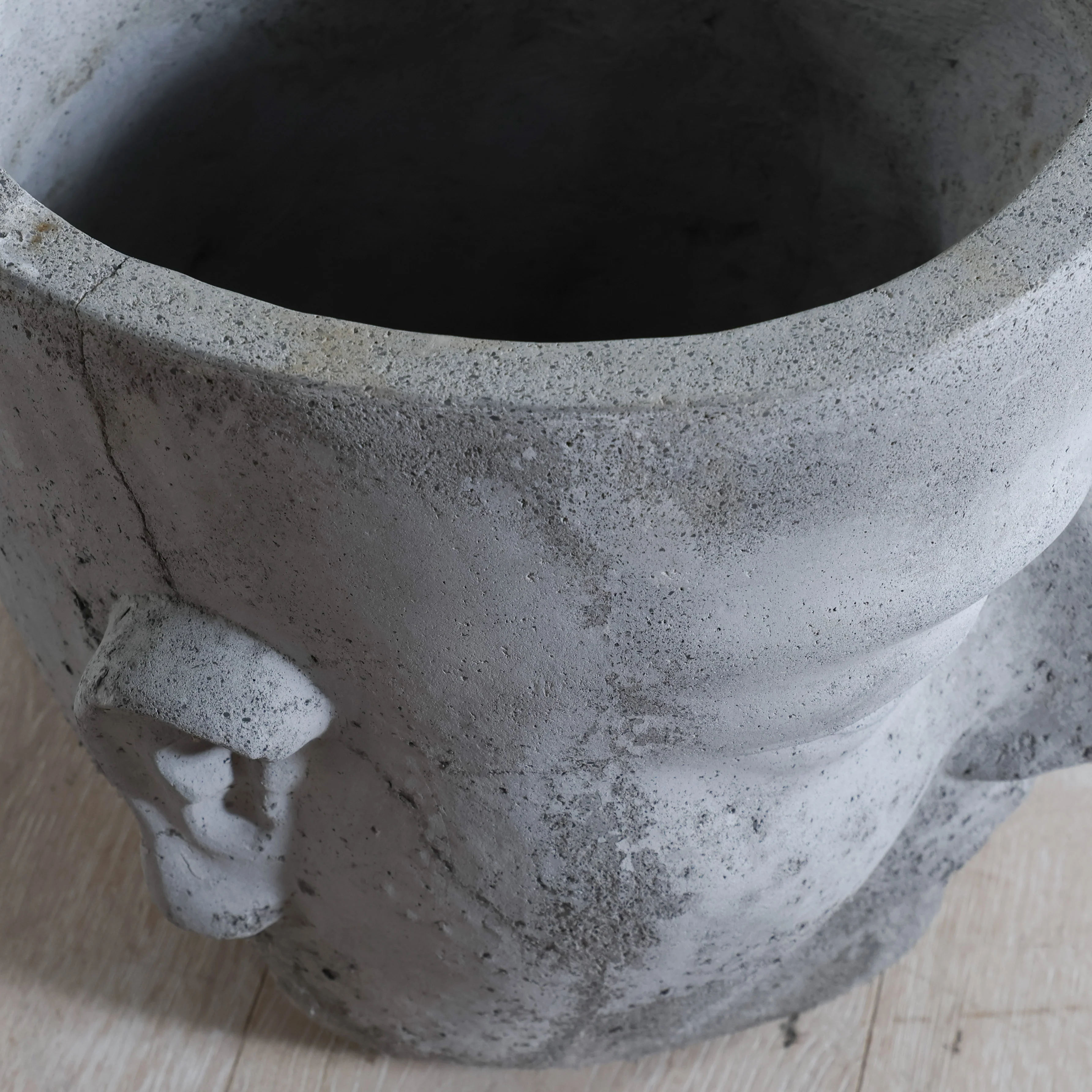 Large Concrete Face Planter - Image 4