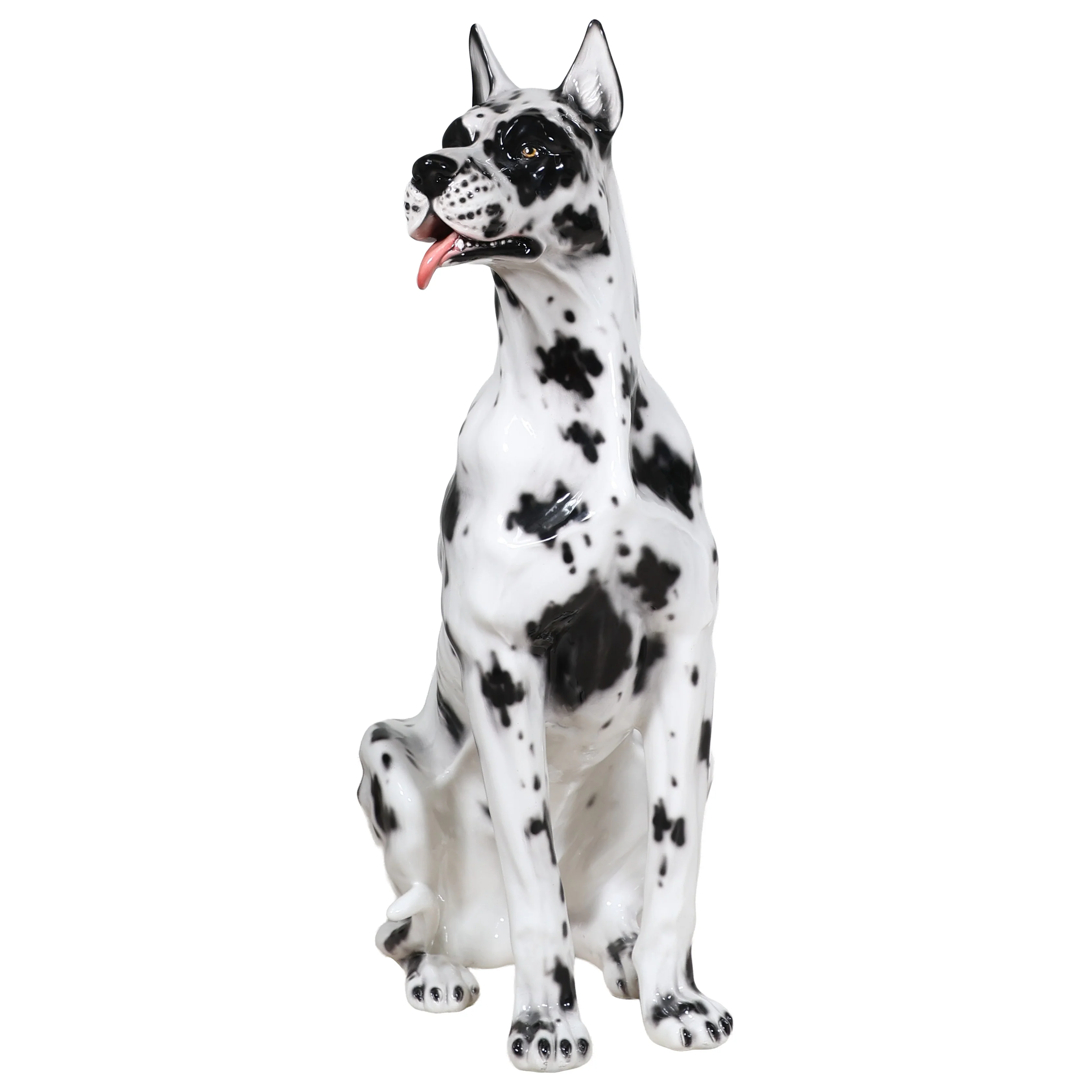 Large Great Dane Italian Ceramic Dog Statue