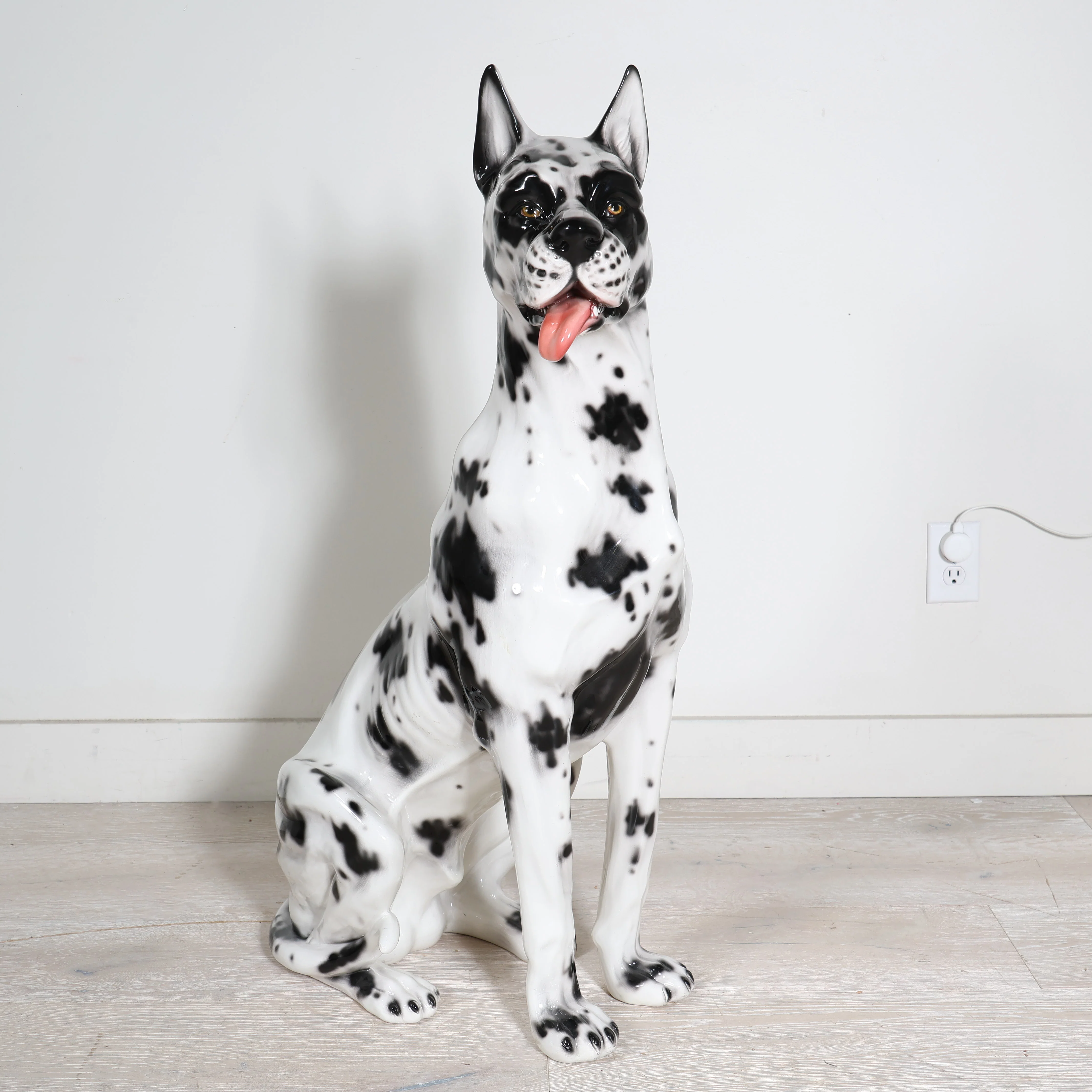 Large Great Dane Italian Ceramic Dog Statue - Image 2
