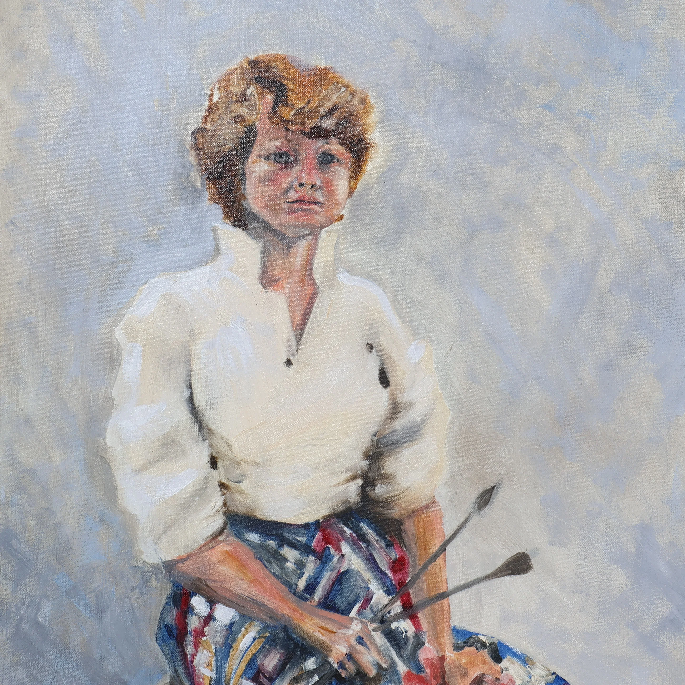Large Portrait of Francine the Painter - Image 5