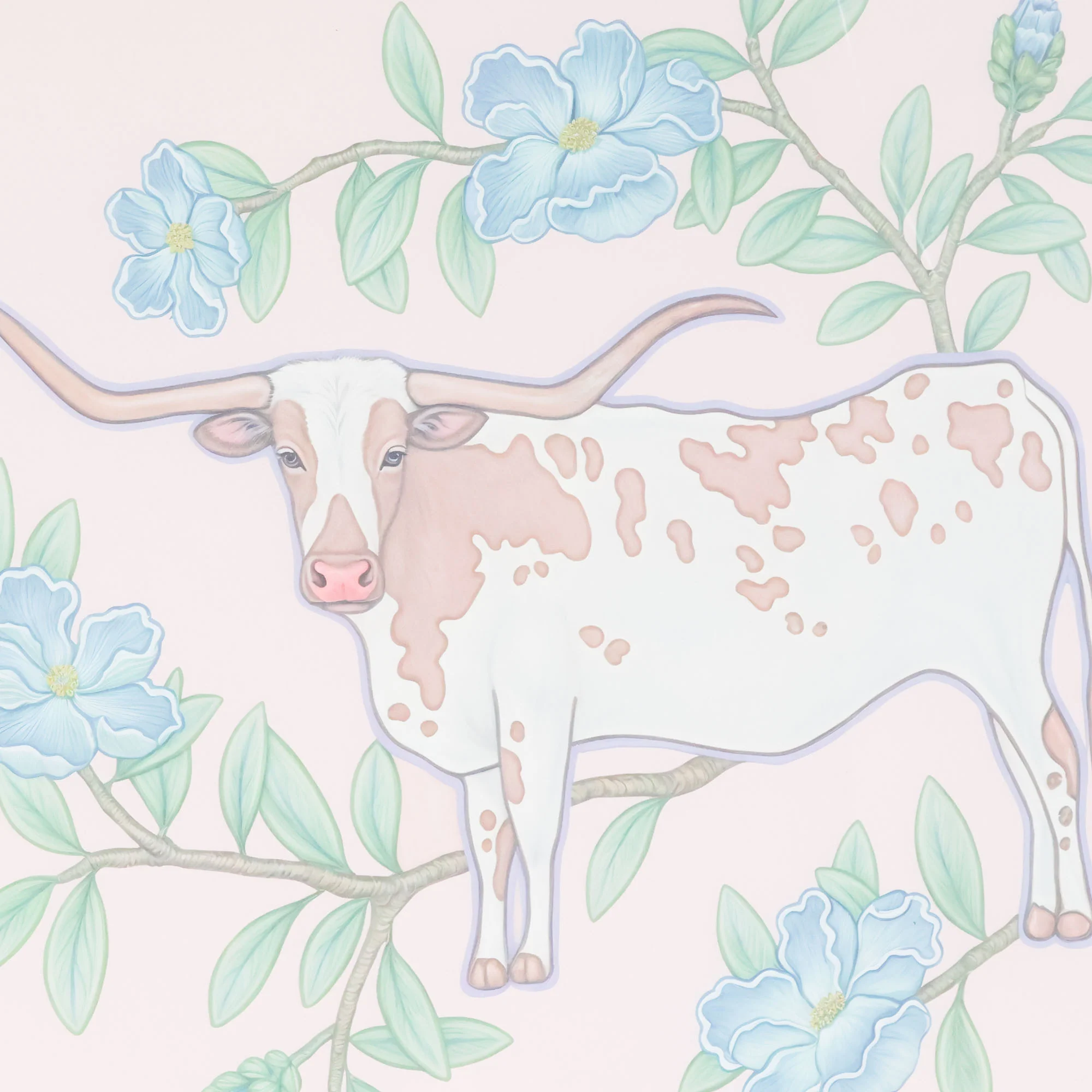 Le Moo on Silk - Peach - Image 3