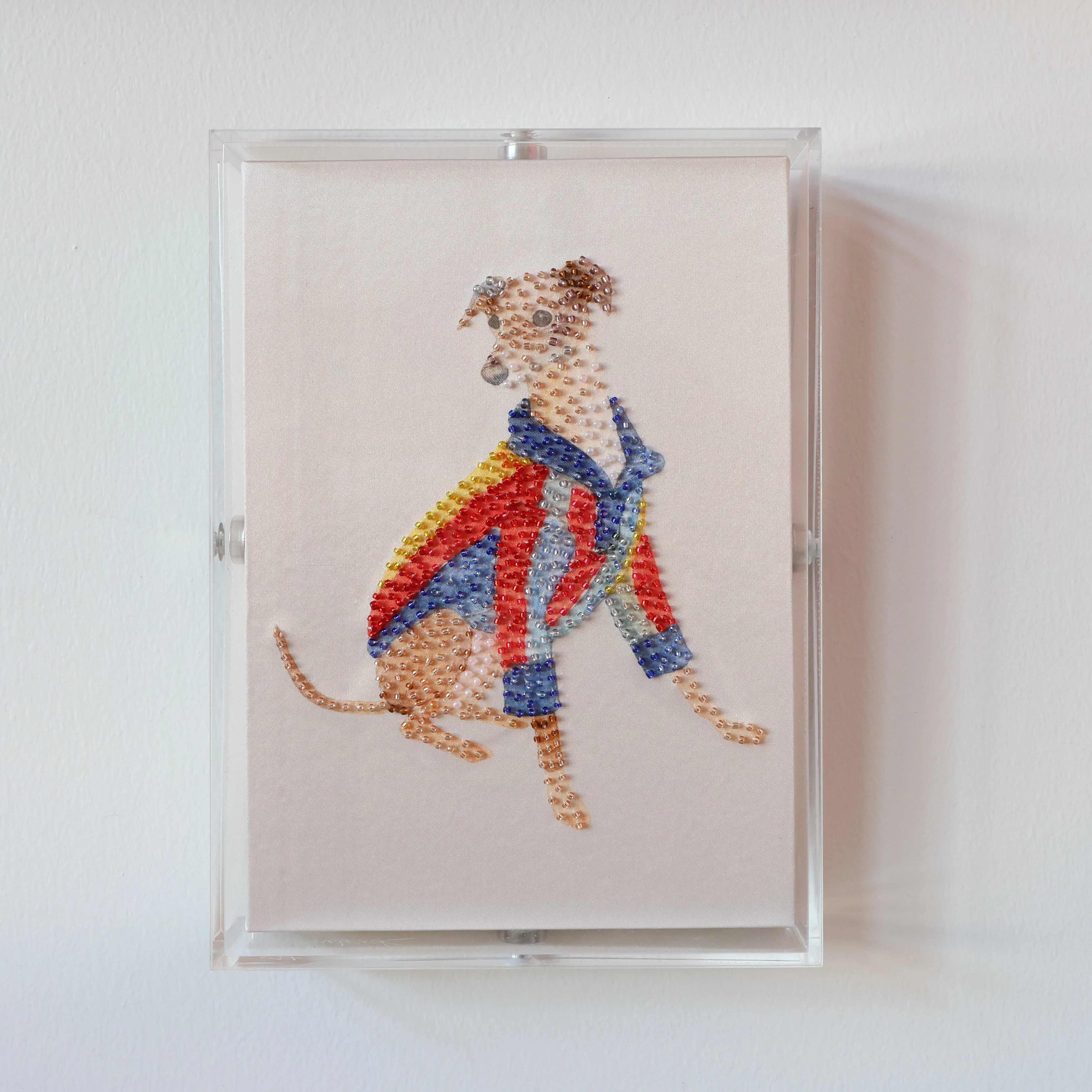 Le Petite Chien - Whippet with Striped Shirt - Image 2