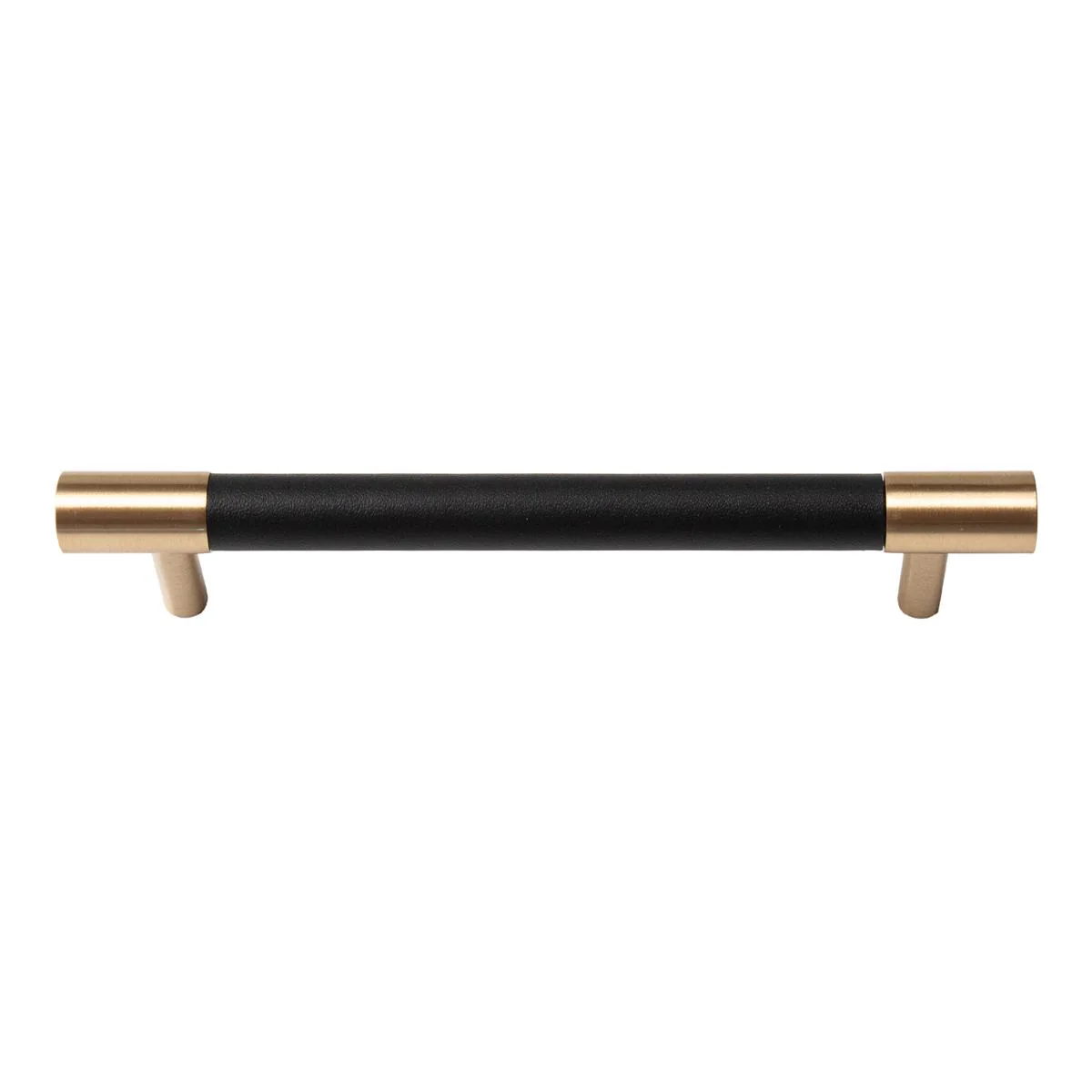 Leather & Brass Handle 5" - Black