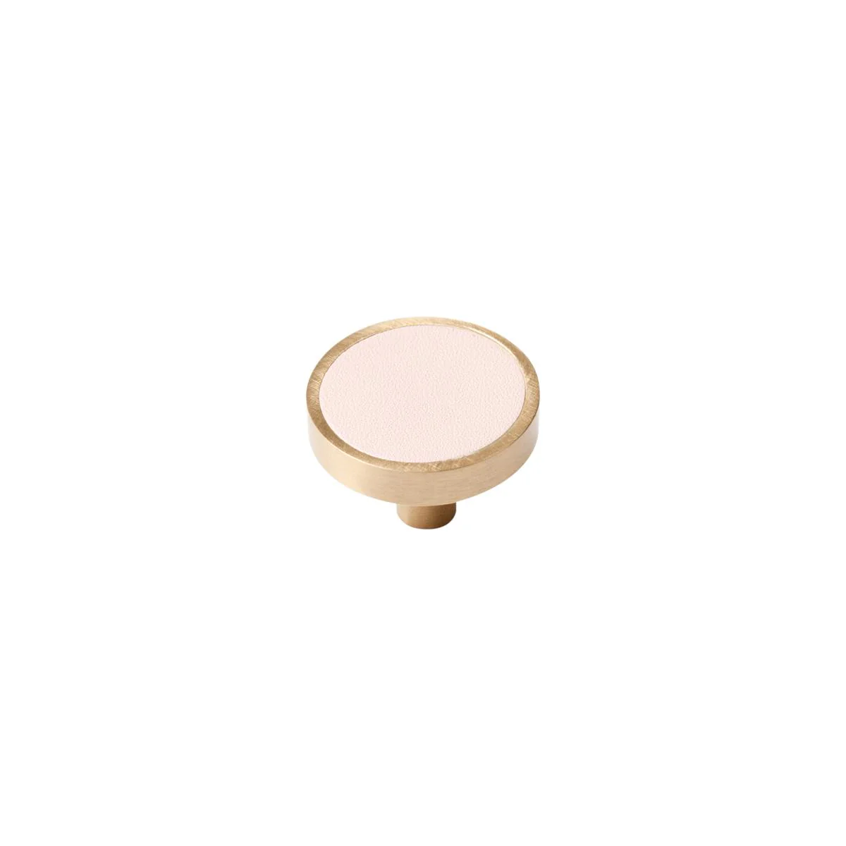 Leather & Brass Knob - Pink