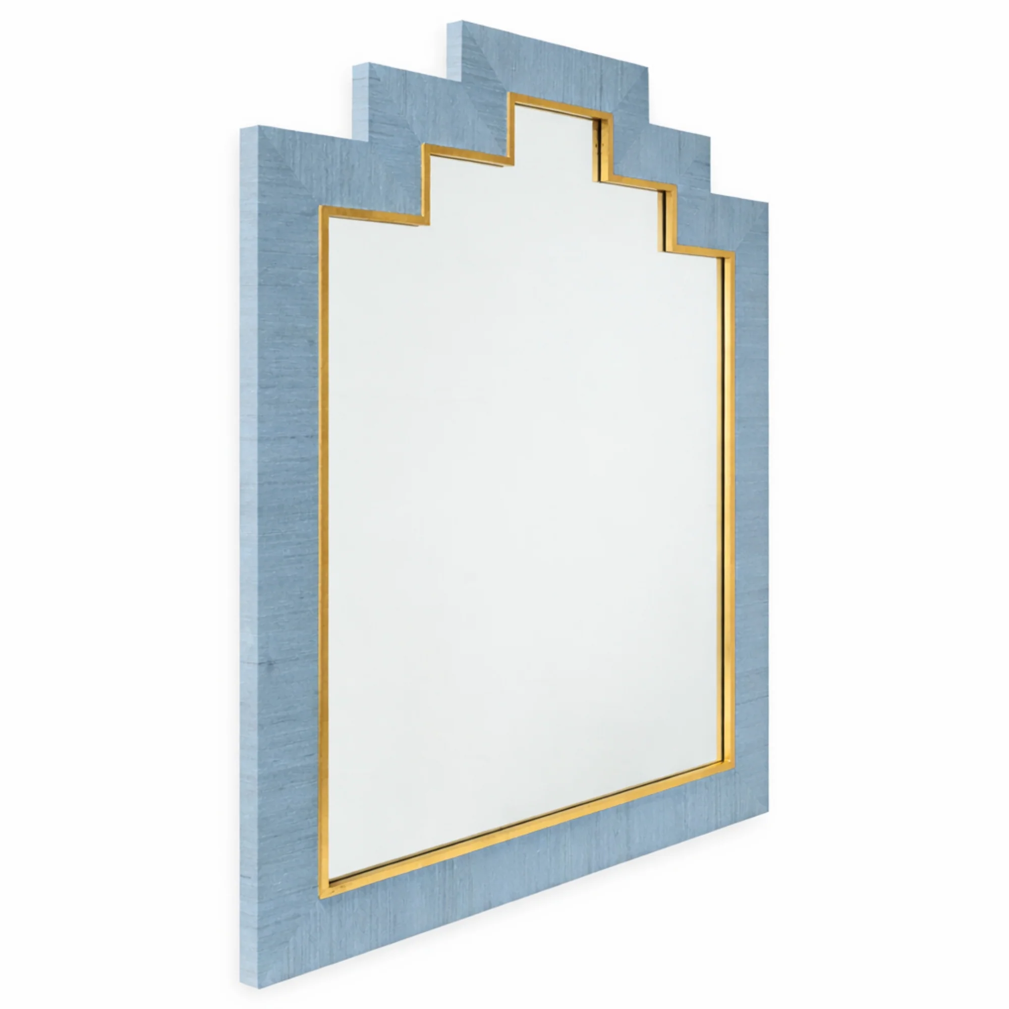 Leslie Mirror in Tulum Grasscloth - Image 3