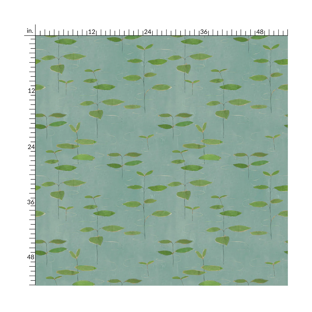 'Lilies' Wallpaper in Green by Paule Marrot - Image 3