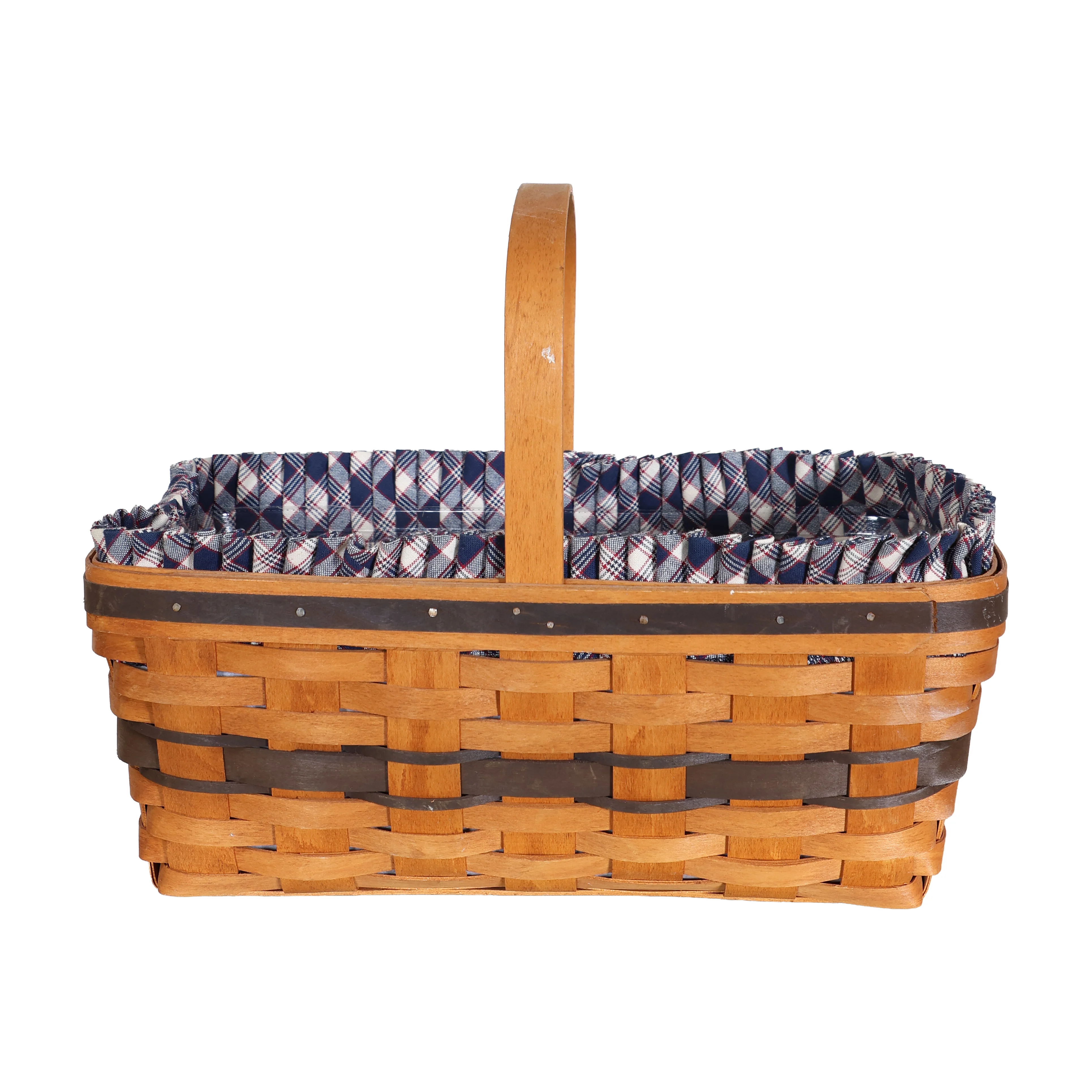 Large Plaid Longaberger Basket