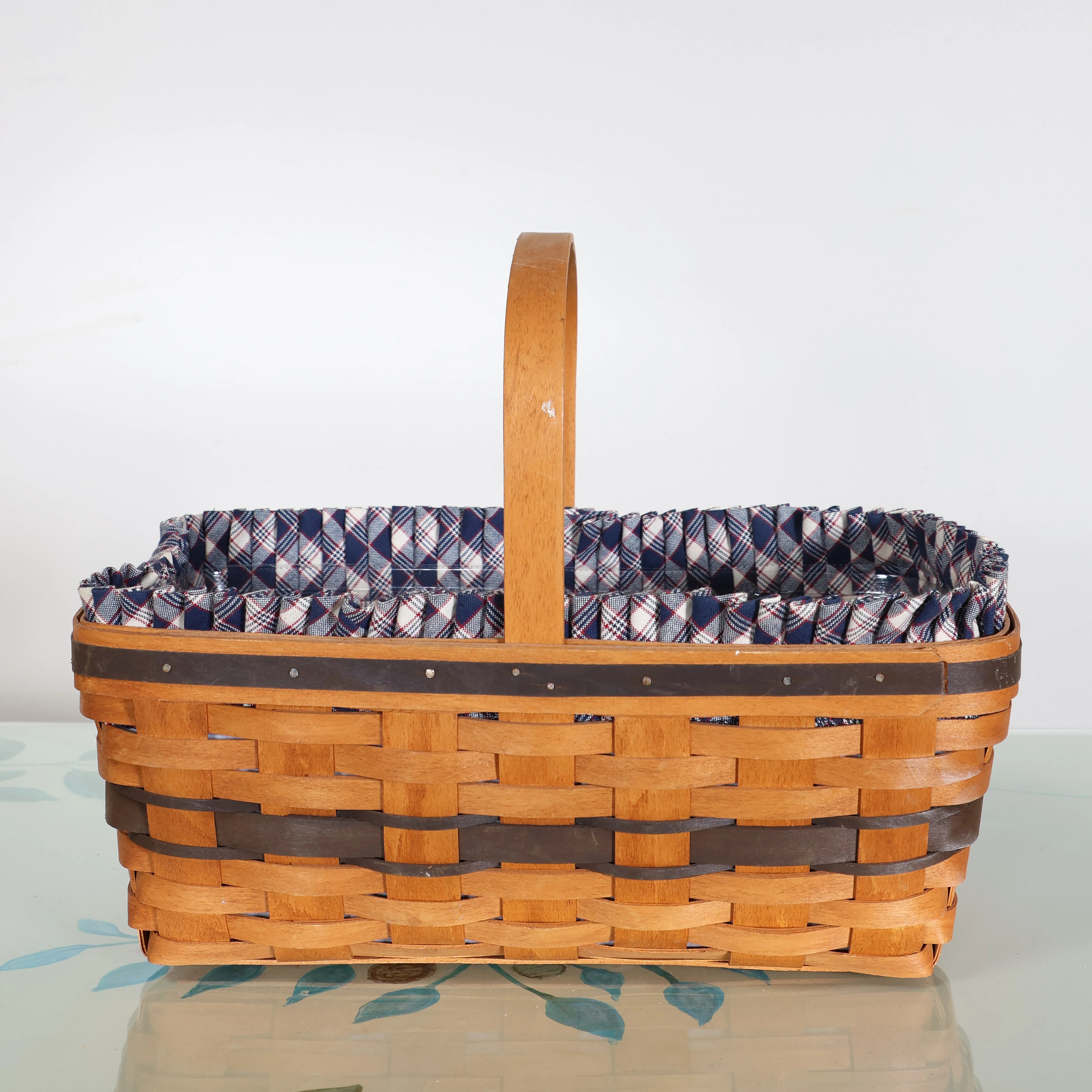Large Plaid Longaberger Basket - Image 2