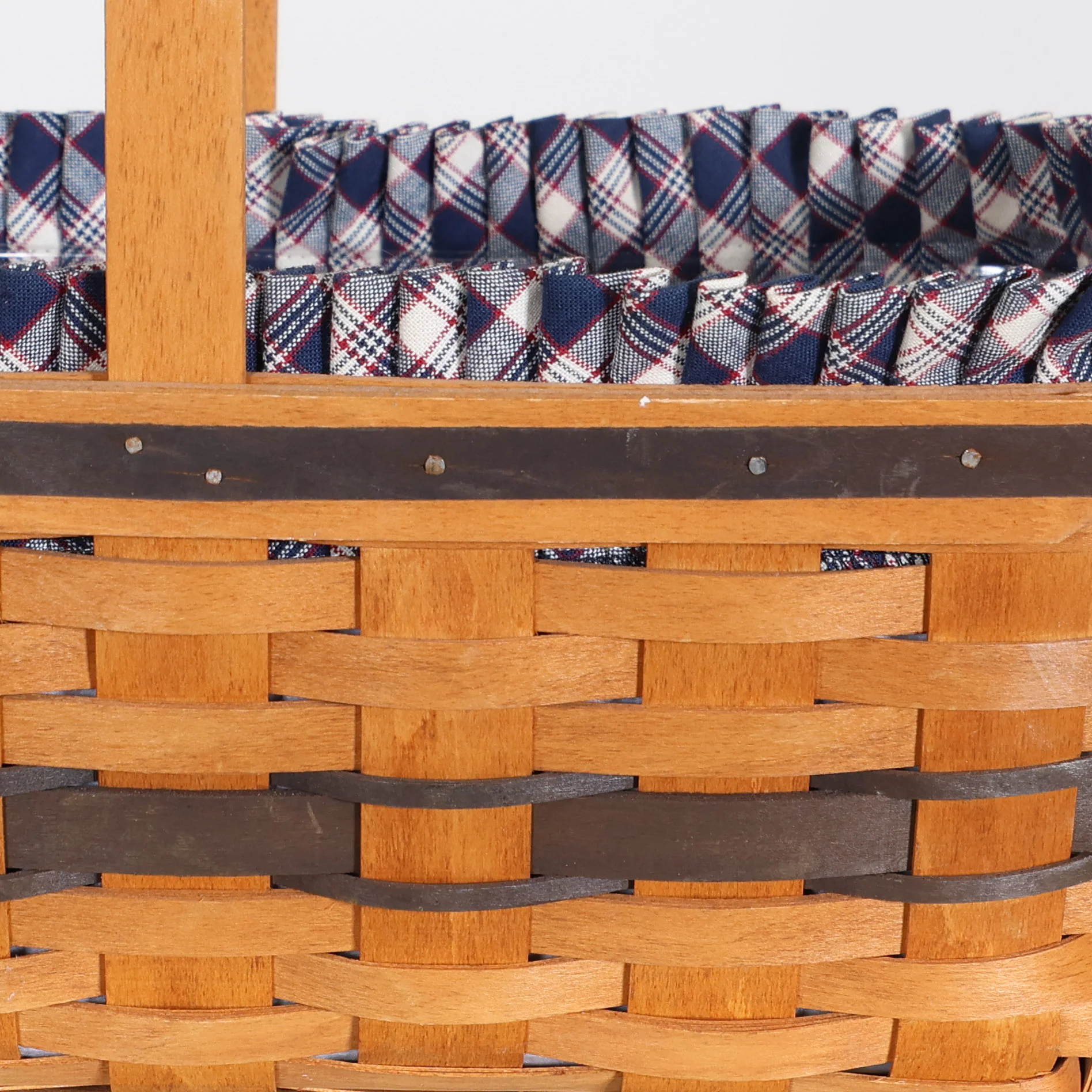 Large Plaid Longaberger Basket - Image 3