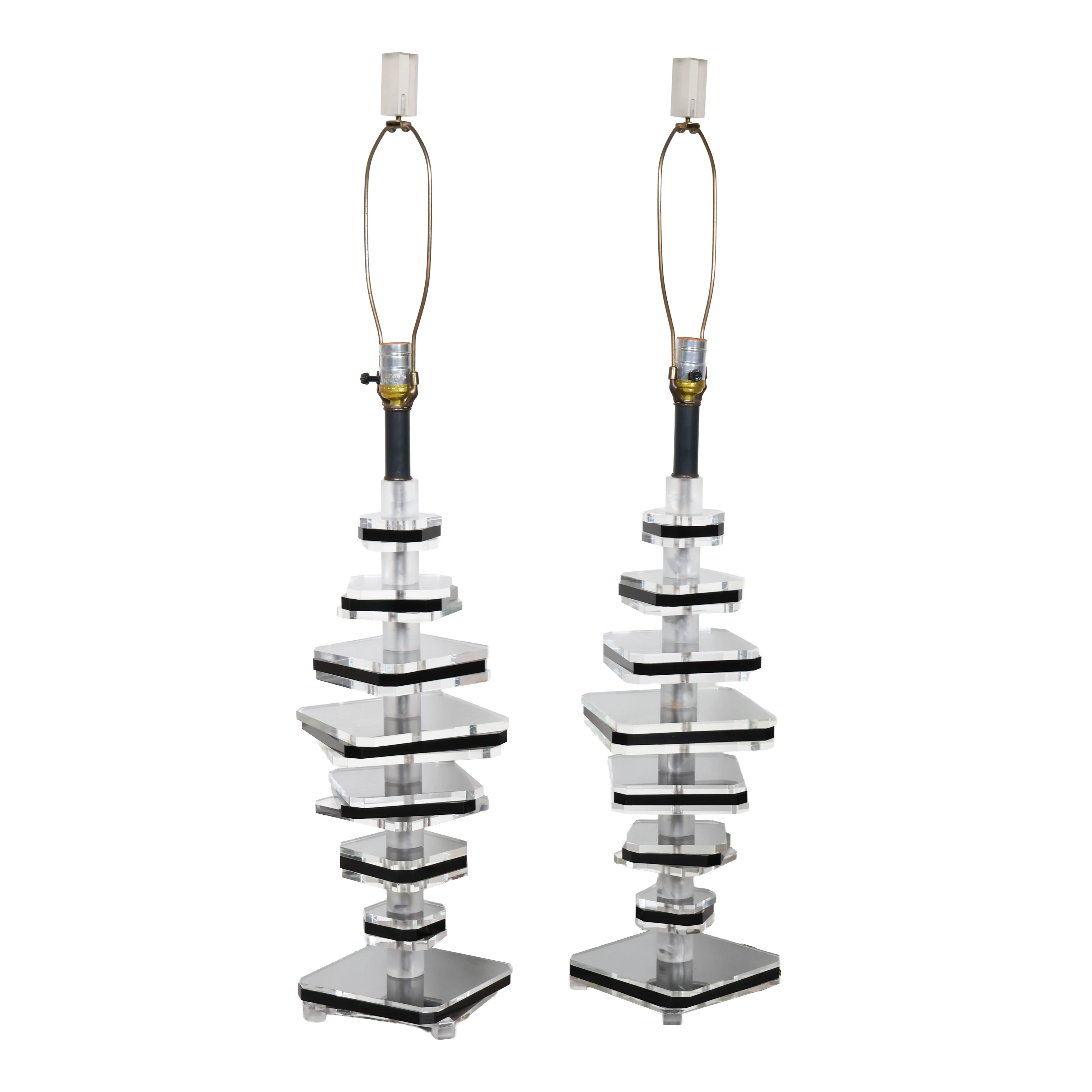 Lucite Lamp Pair #2