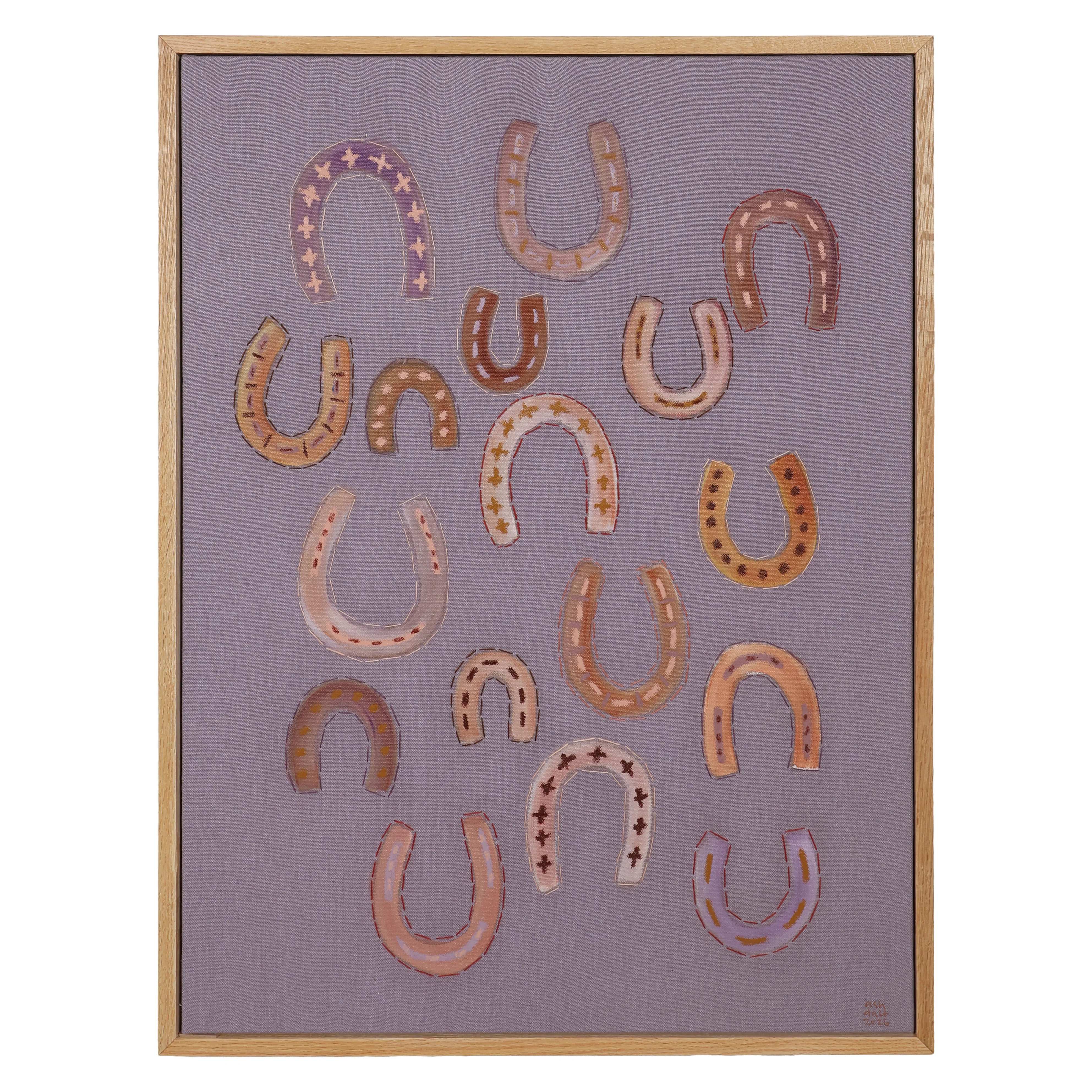 Lucky You, Lucky Me on Mauve by Ashley Dalton