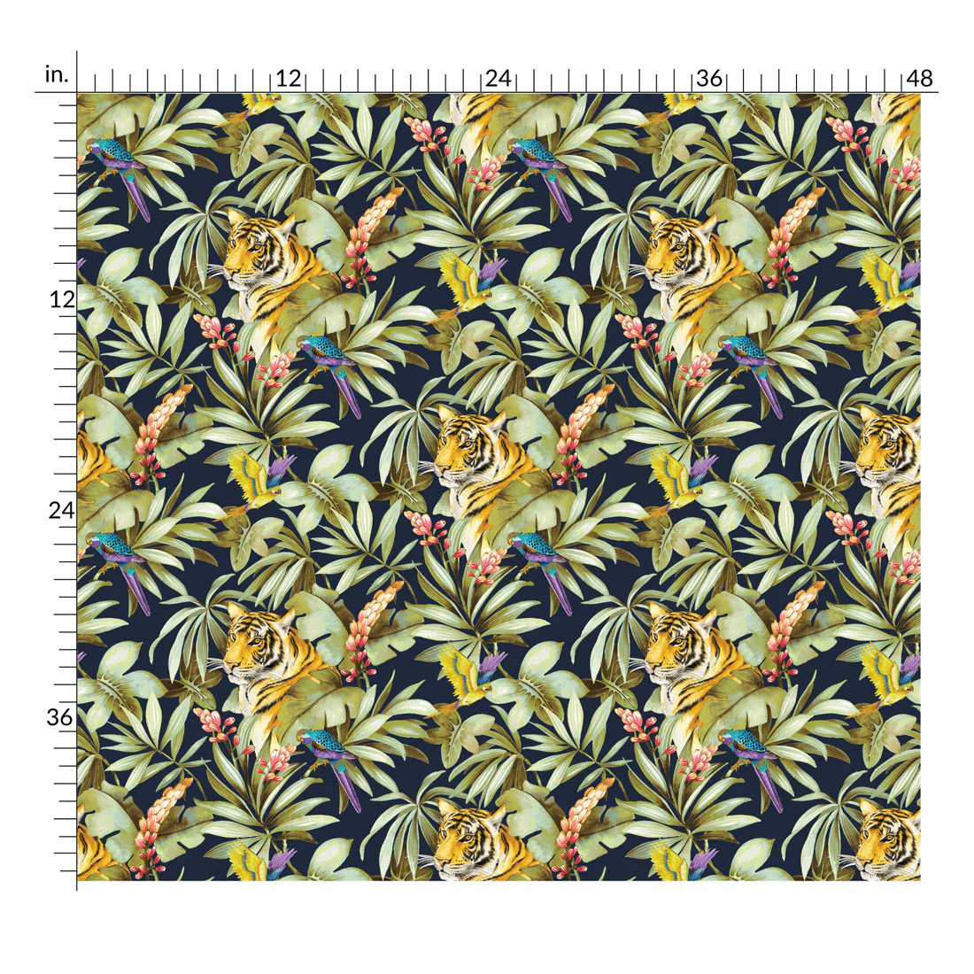 Mangrove Tiger Wallpaper - Navy - Image 2