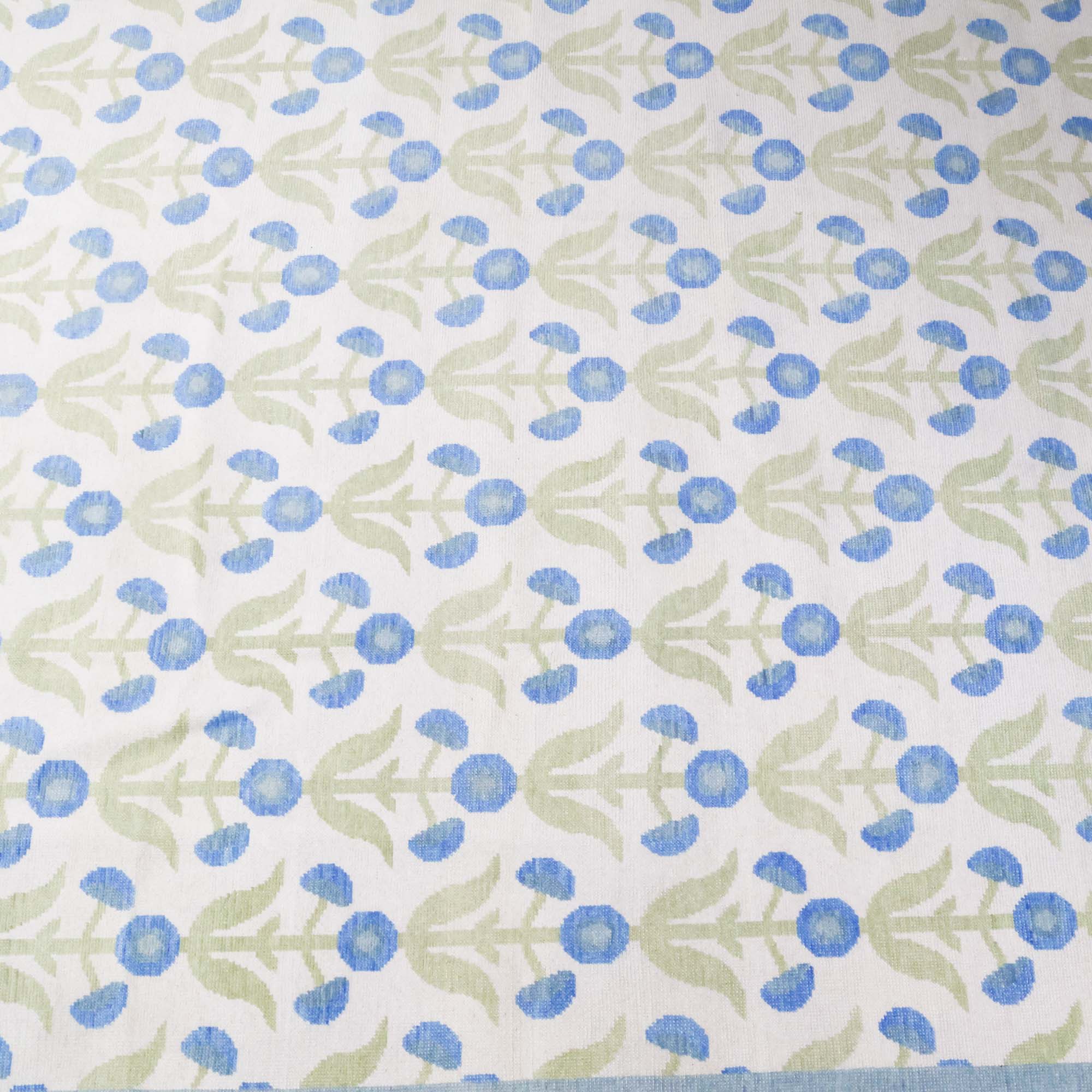 Margaret Blue Turkish Knot Rug - Image 4