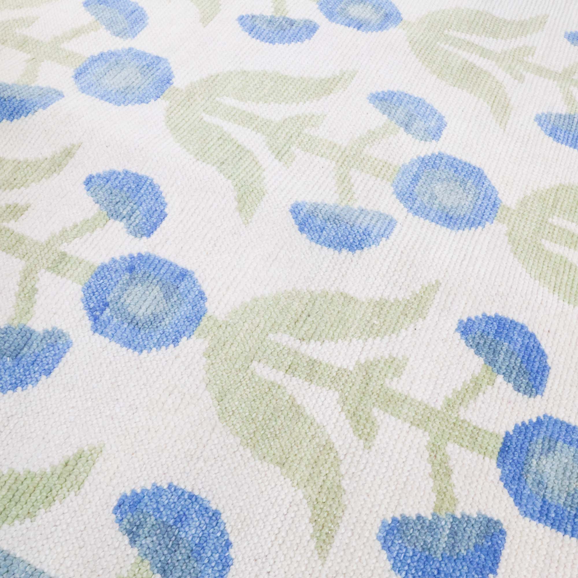 Margaret Blue Turkish Knot Rug - Image 5