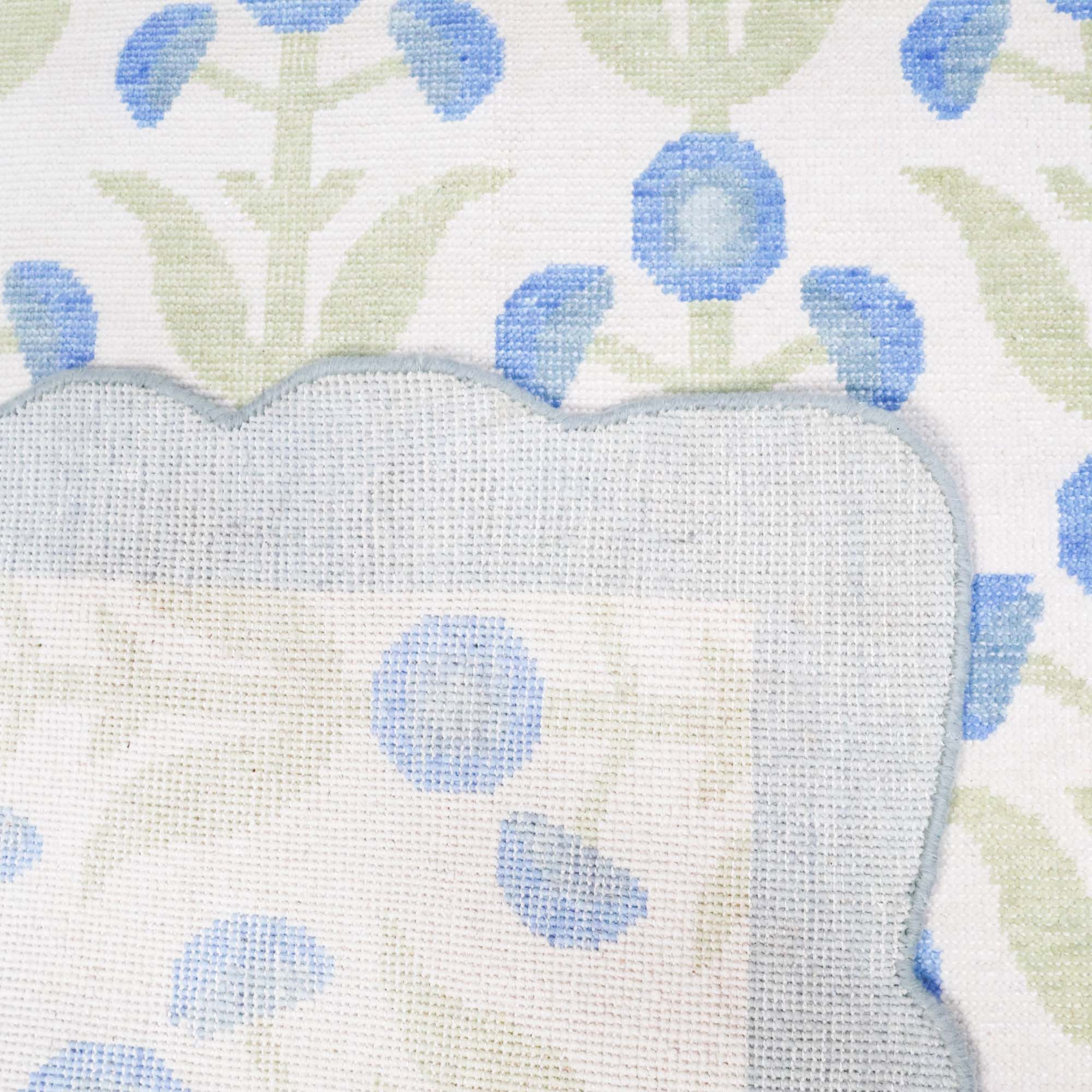Margaret Blue Turkish Knot Rug - Image 6