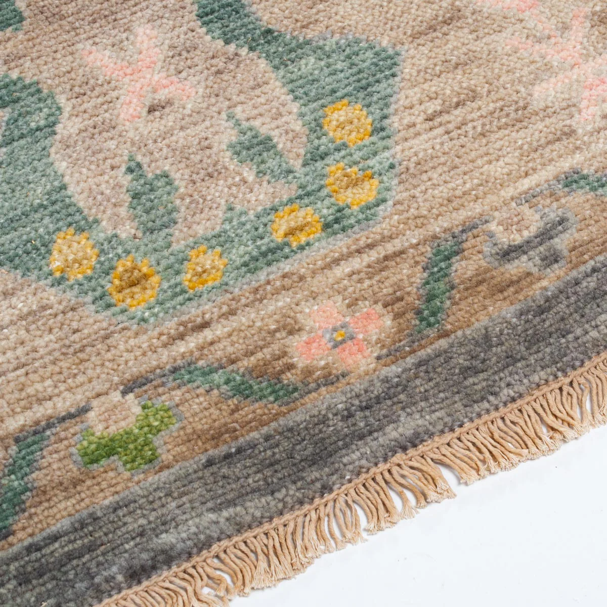 Margot Grey Turkish Knot Rug - Image 4