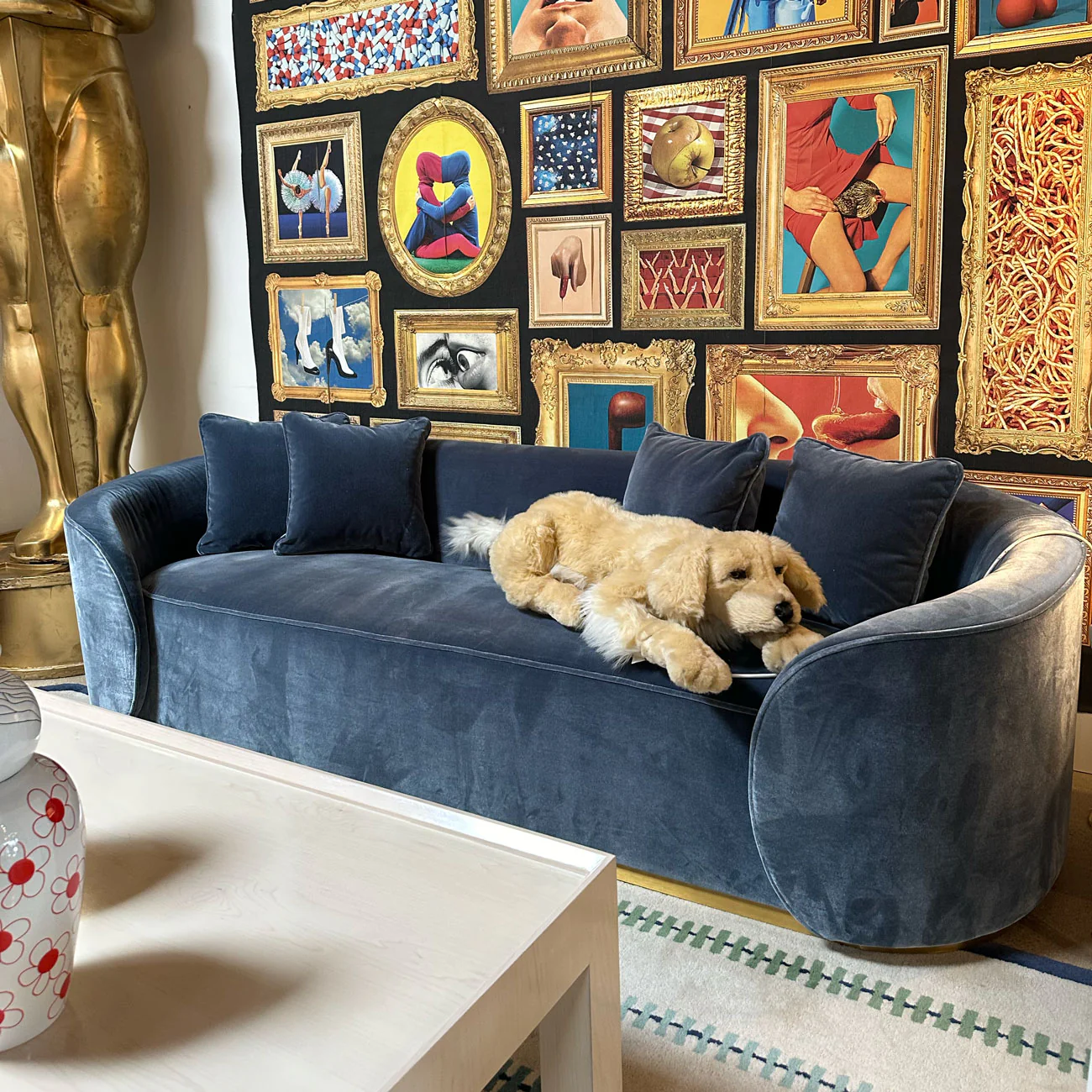 Martita Sofa in Slate Blue - Image 2