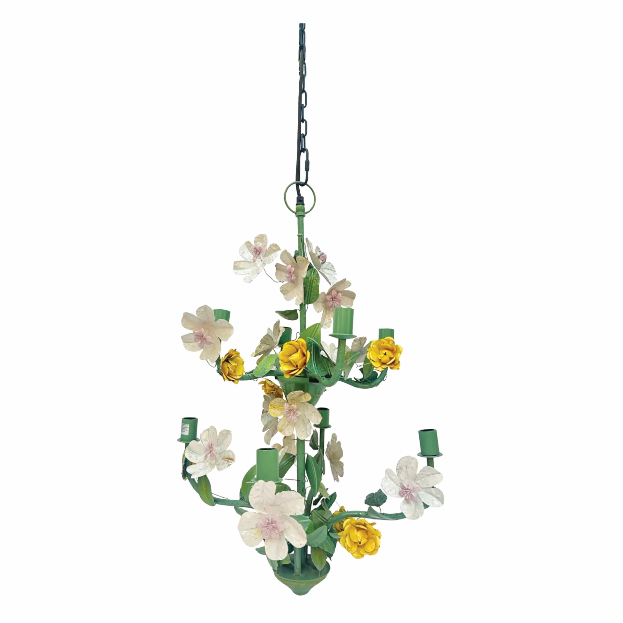 Toleware Flowers Chandelier