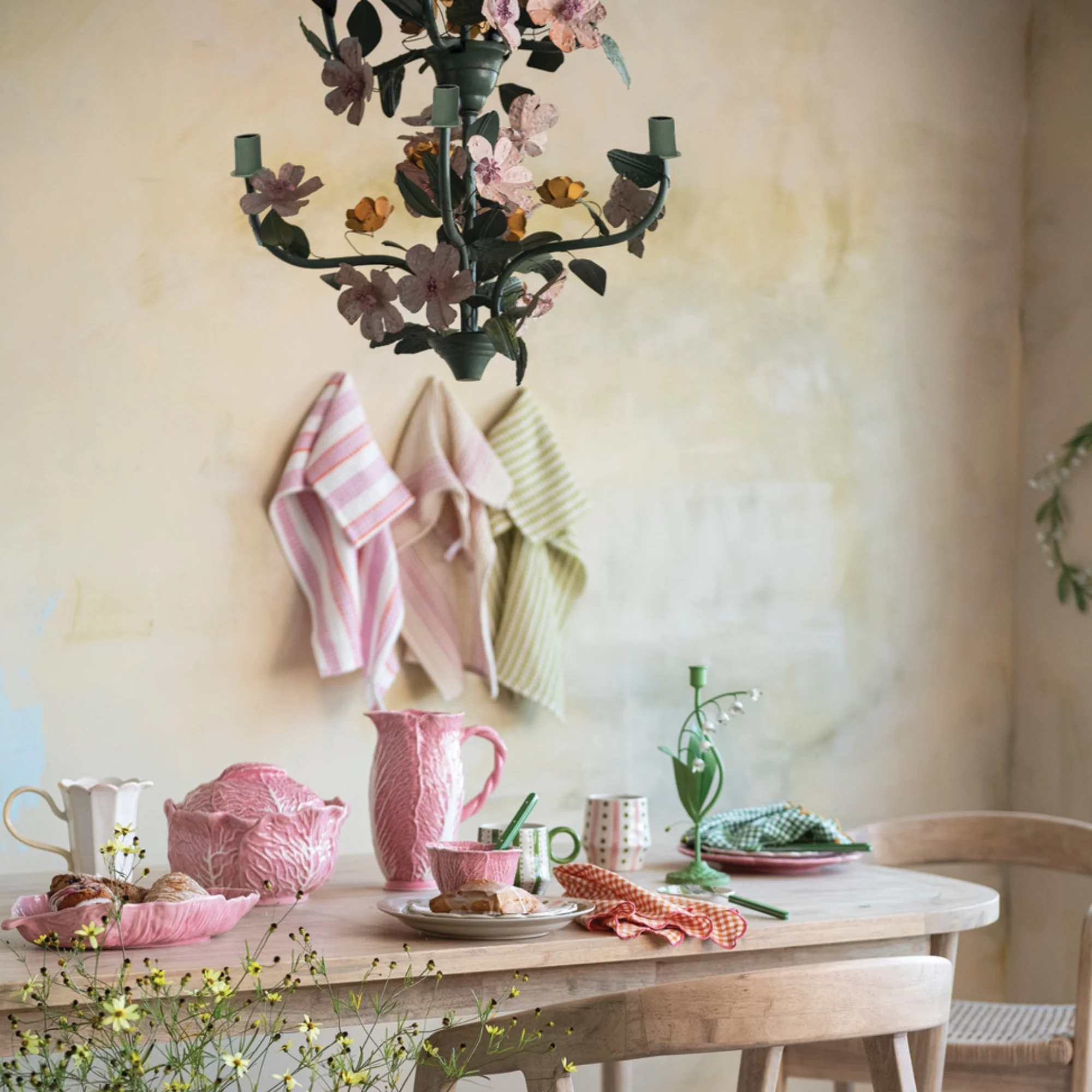 Toleware Flowers Chandelier - Image 2