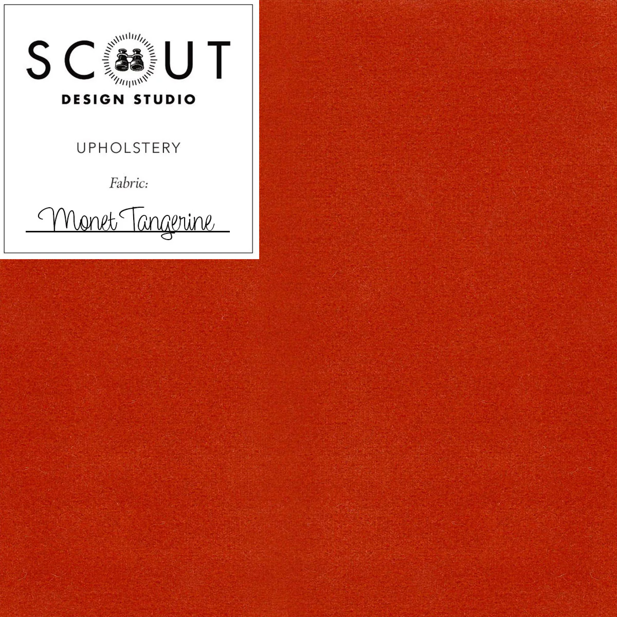 Monet Tangerine Velvet Fabric Sample