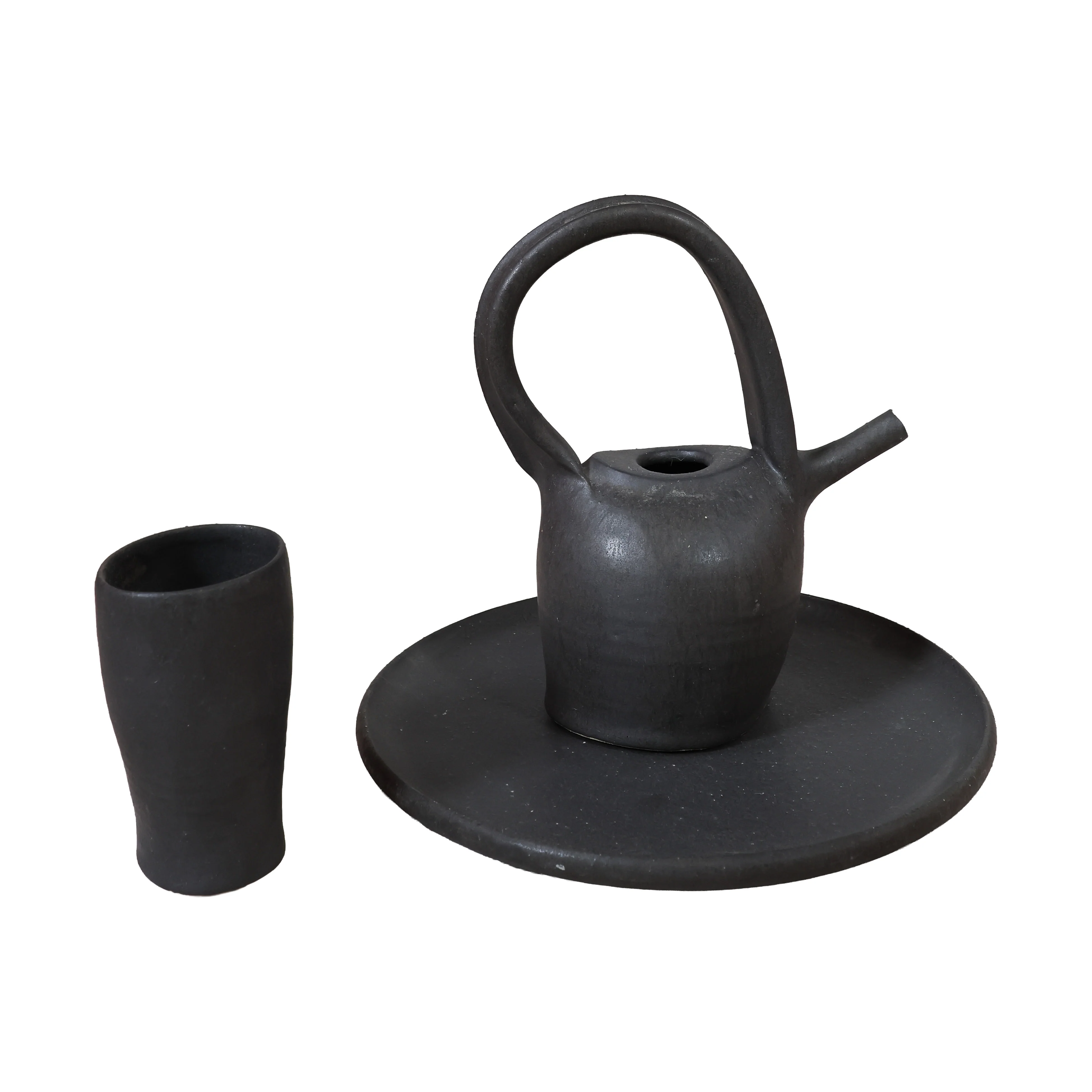 Charcoal Tea Set by Elliott Pottery