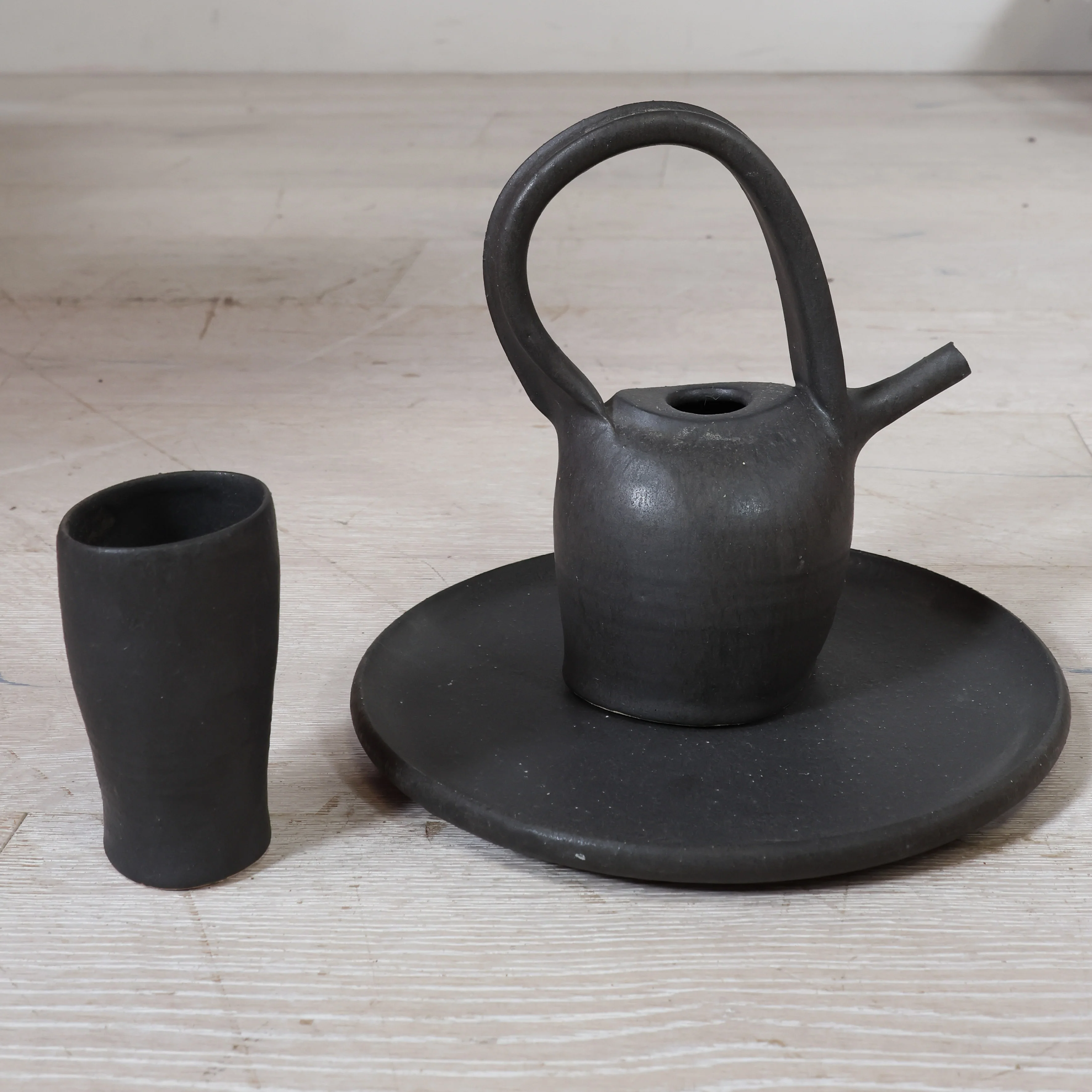 Charcoal Tea Set by Elliott Pottery - Image 2