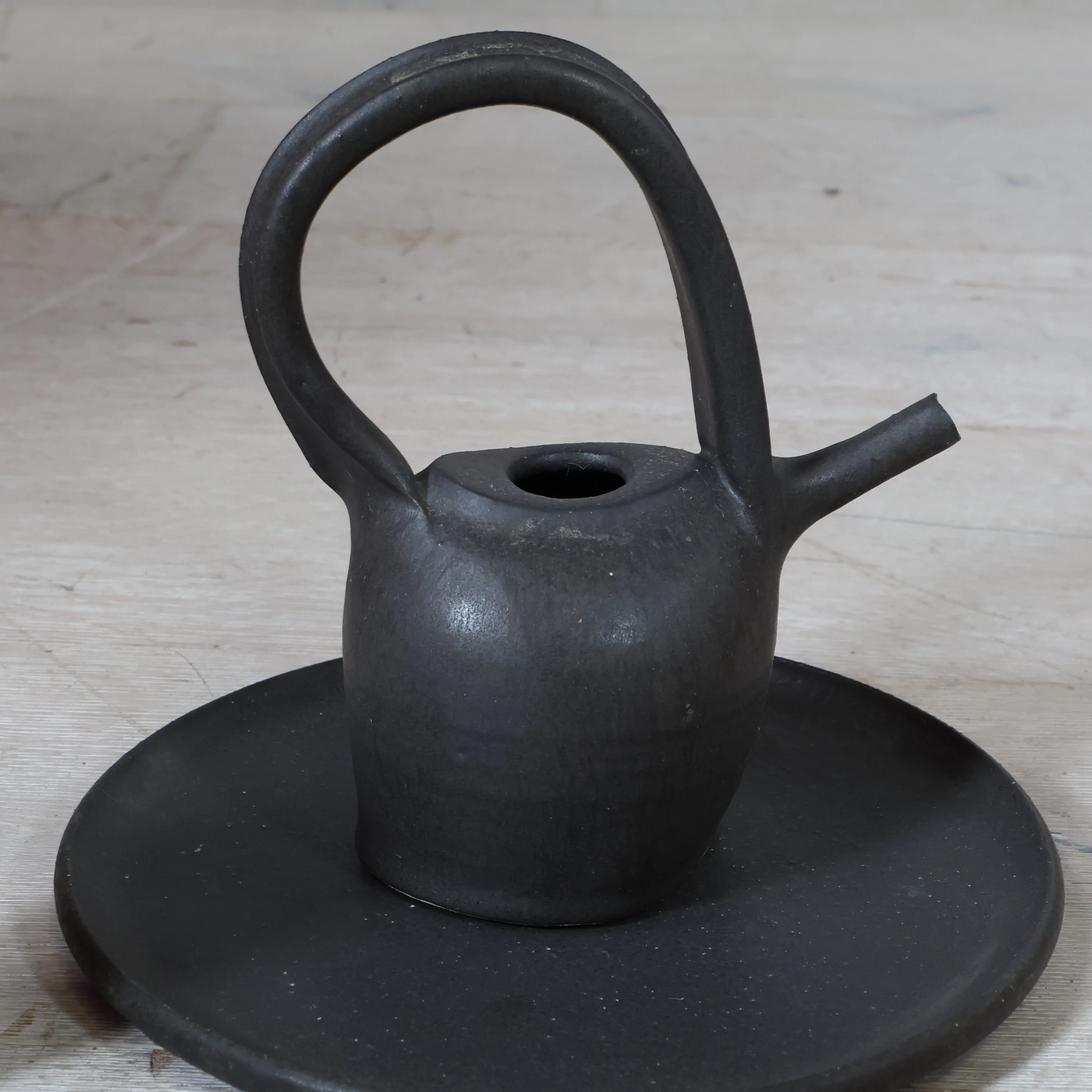 Charcoal Tea Set by Elliott Pottery - Image 3
